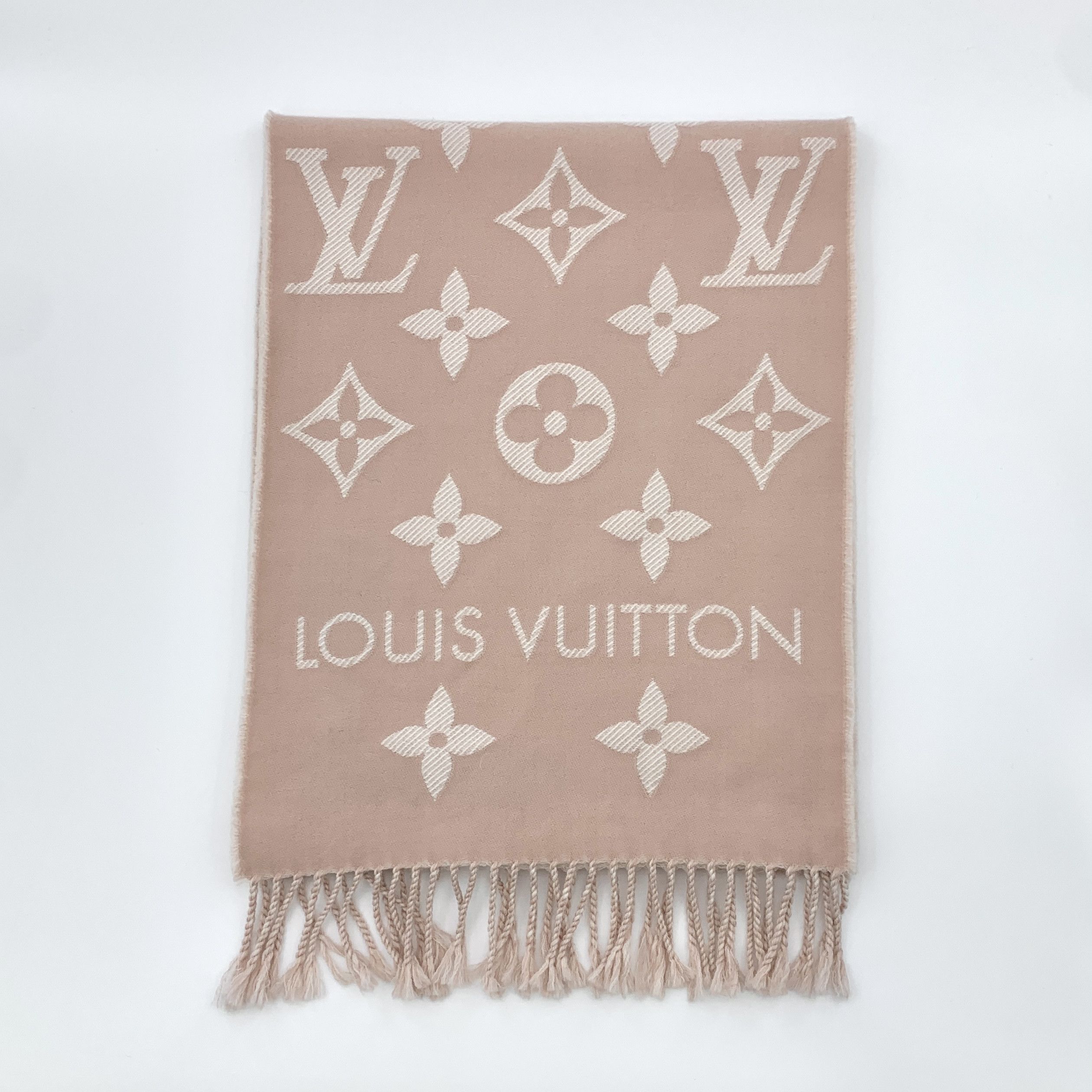 Louis Vuitton Louis Vuitton Pink Monogram Wool Scarf (170*34cm) Size ONE SIZE - 1 Thumbnail