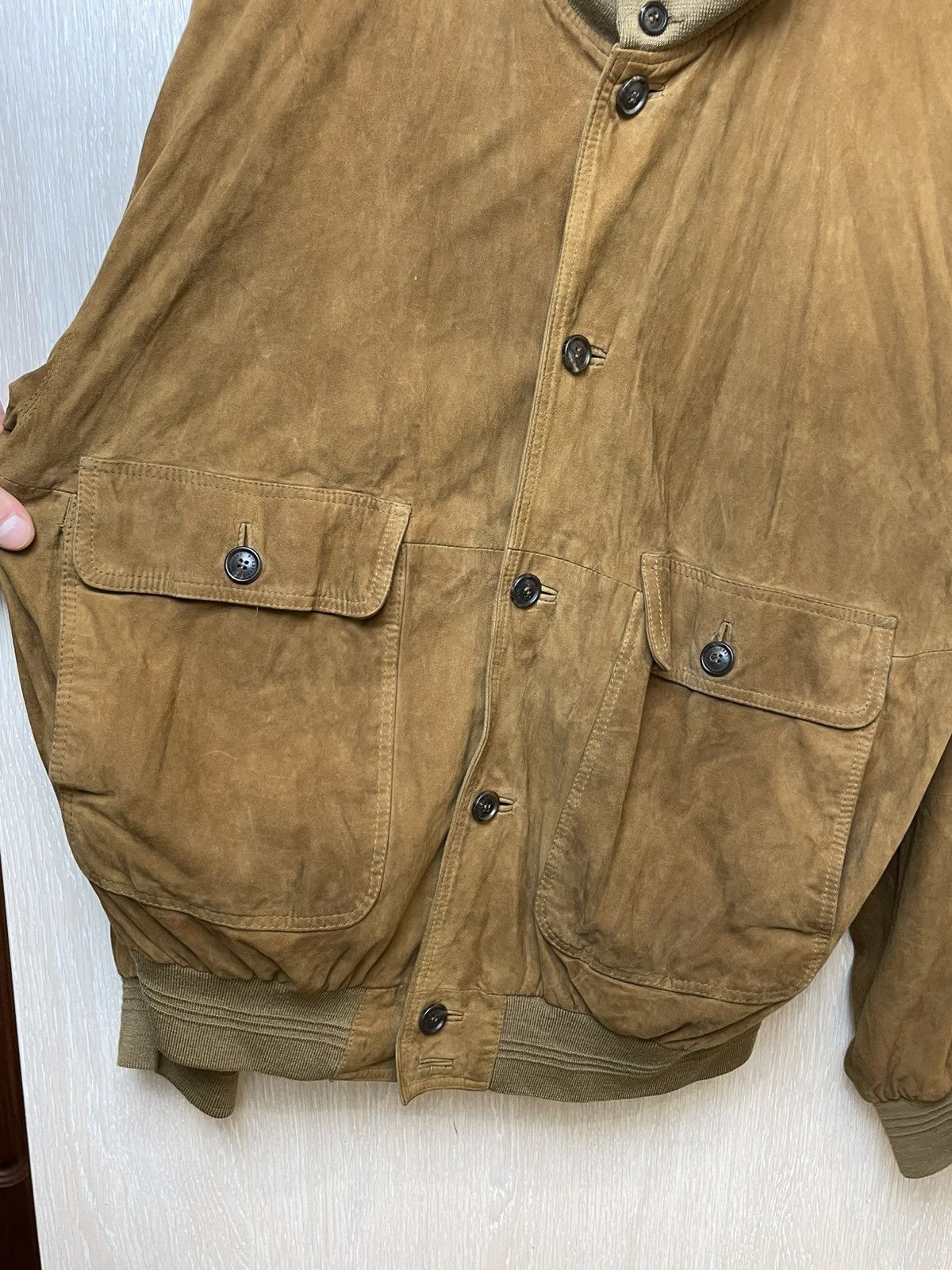 Burberry Vintage Burberry Leather Bomber Jacket Size US XL / EU 56 / 4 - 5 Thumbnail