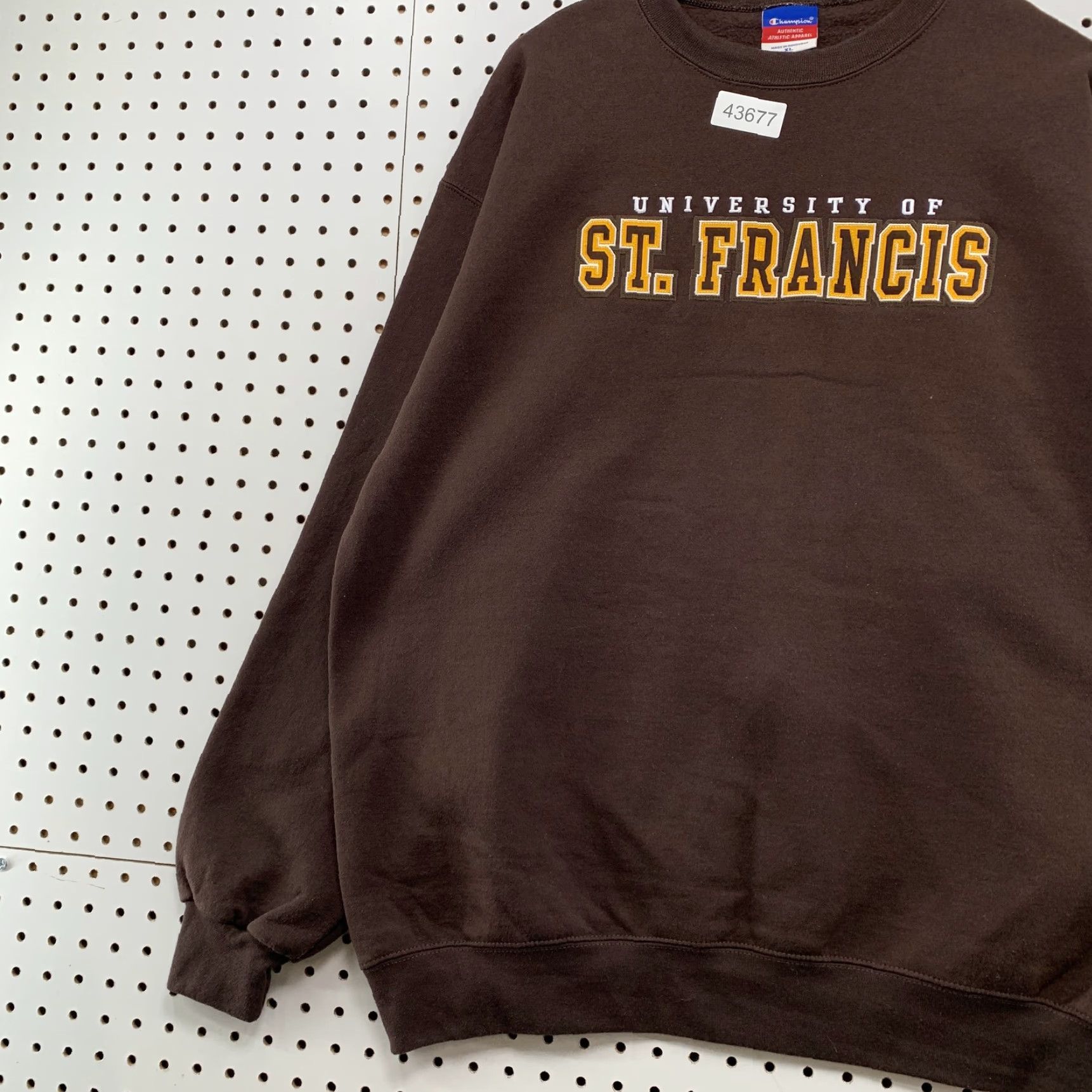 Champion VINTAGE Champion University Sweatshirt Crewneck Mens Large Brown Embroidered Pullover Size US L / EU 52-54 / 3 - 3 Thumbnail