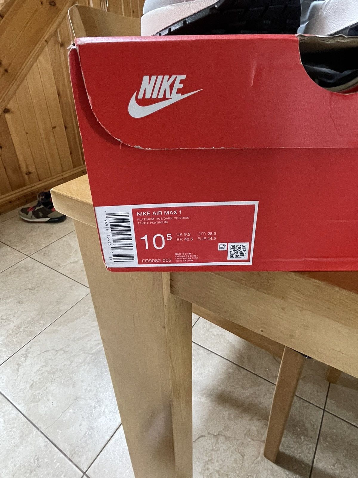 Nike Nike Air Max 1 Platinum Tint/Dark Obsidian Size US 10.5 / EU 43-44 - 9 Thumbnail
