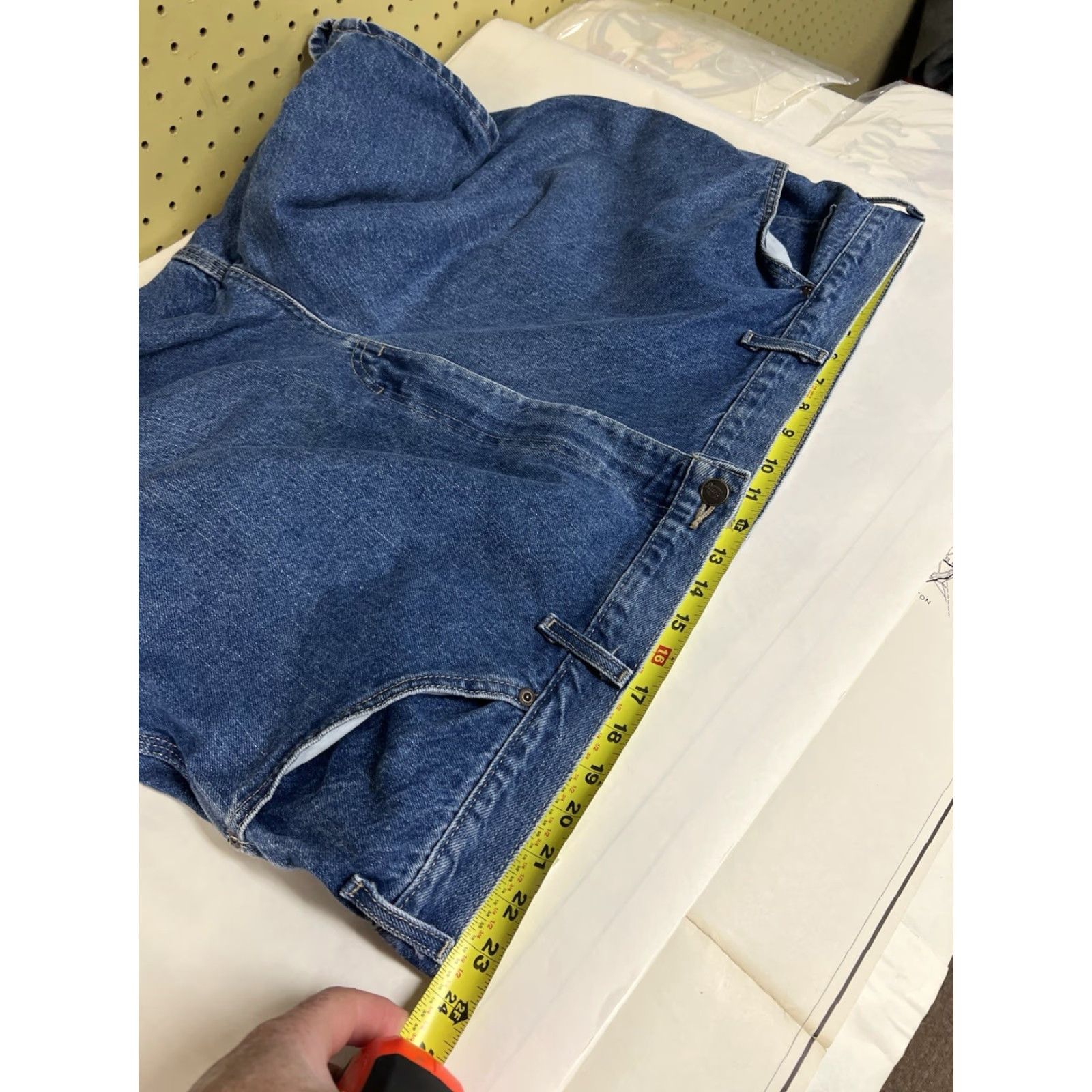 Dickies Dickies Mens Carpenter Jean Shorts Blue Denim Cotton Casual Workwear Utility Shorts Size US 32 / EU 48 - 4 Thumbnail