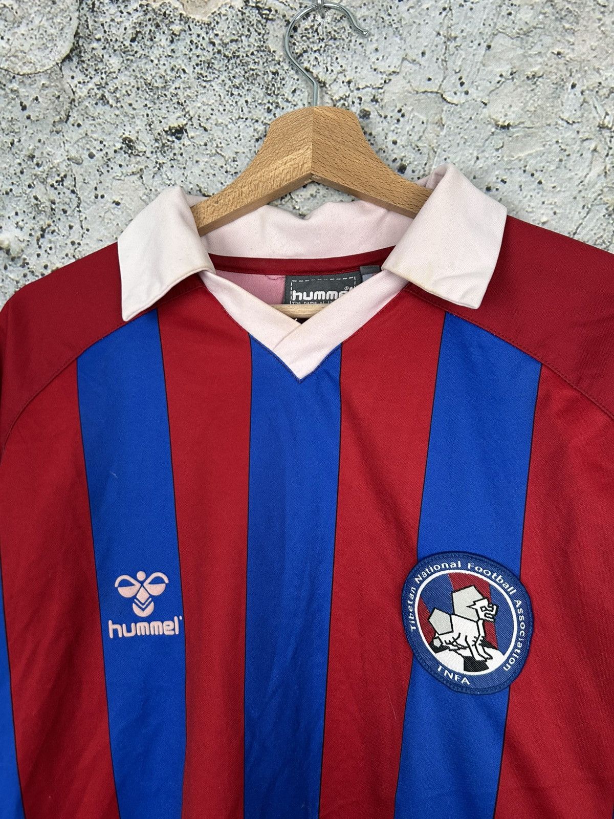 Hummel Vintage Tibet Hummel Soccer Jersey Football Rare Sport Size US L / EU 52-54 / 3 - 3 Thumbnail