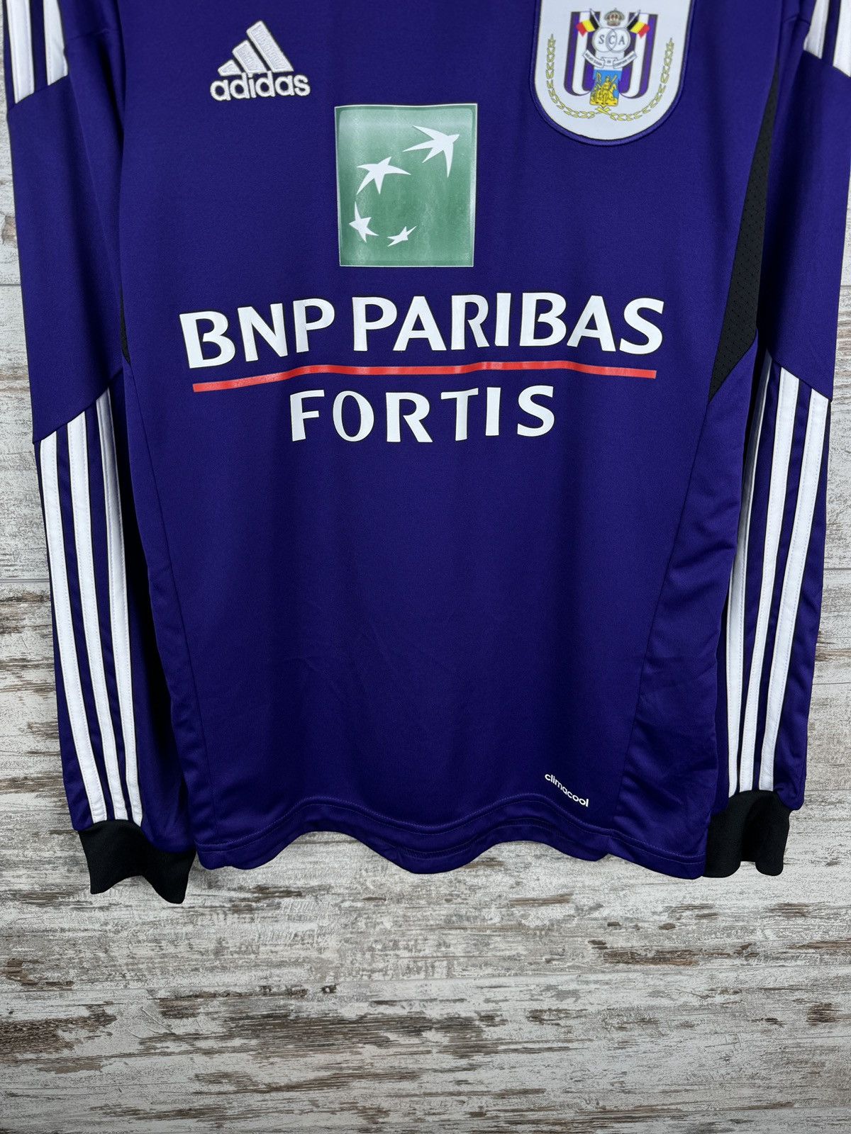 Adidas × Vintage Mens Vintage Adidas Anderlecht FC Soccer jersey longsleeve Size US S / EU 44-46 / 1 - 4 Thumbnail