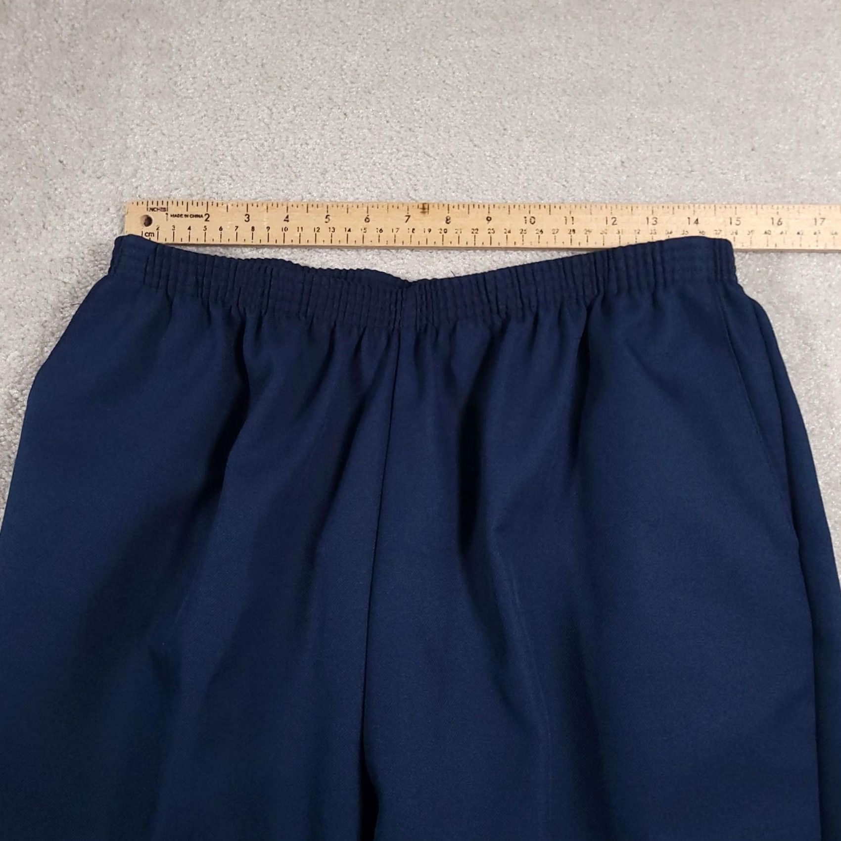 Vintage VINTAGE Alfred Dunner Pants Womens 18 Navy Blue Pull On Elastic Waist Classic USA Made Dress Pants Womens 18 Navy Blue Size 40" / US 18 - 7 Thumbnail