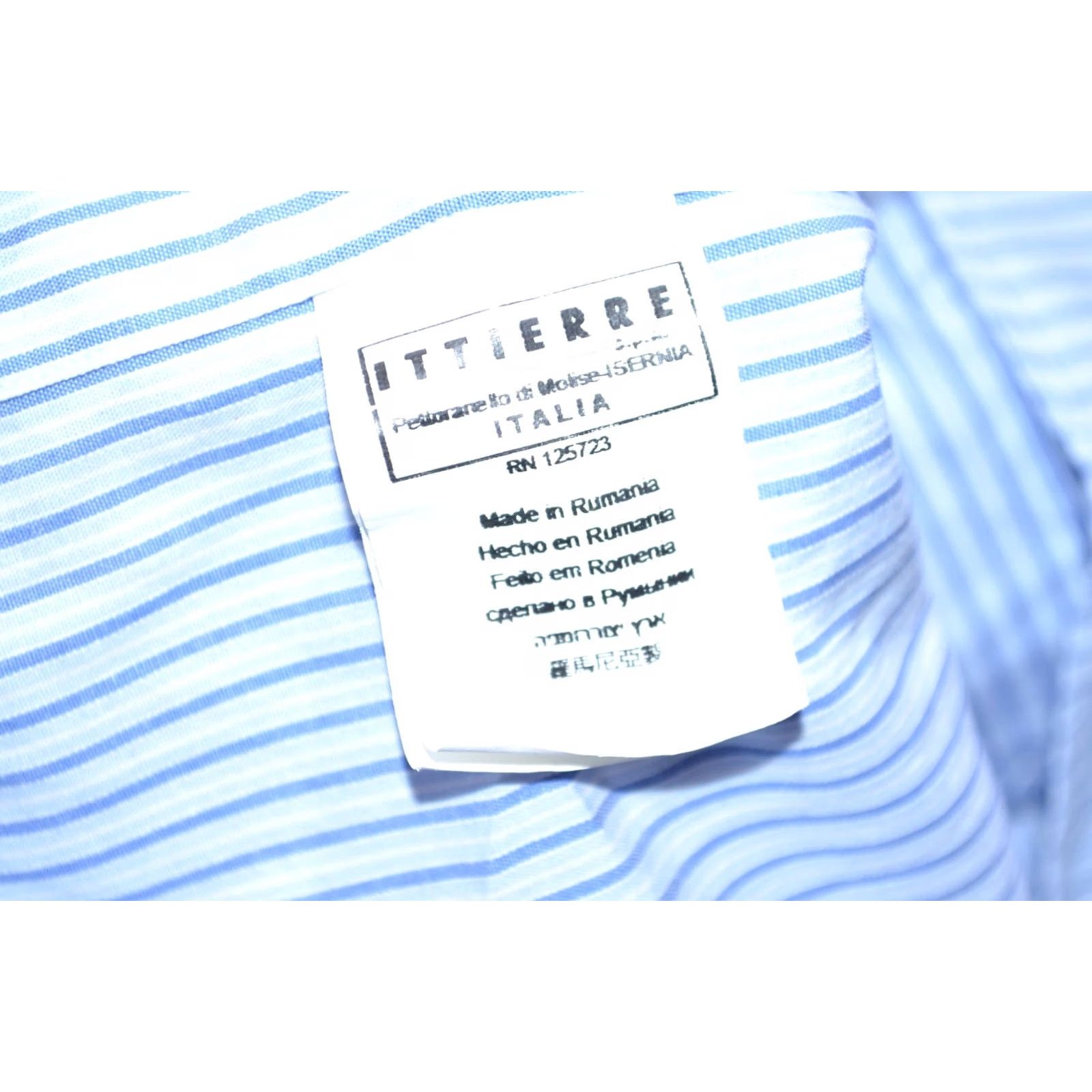 Vintage Ferre Milano Mens Blue Striped Long Sleeve Shirt Size 39 Shirt Mens Blue Regular 39 Cotton Button-Up Size US L / EU 52-54 / 3 - 6 Thumbnail