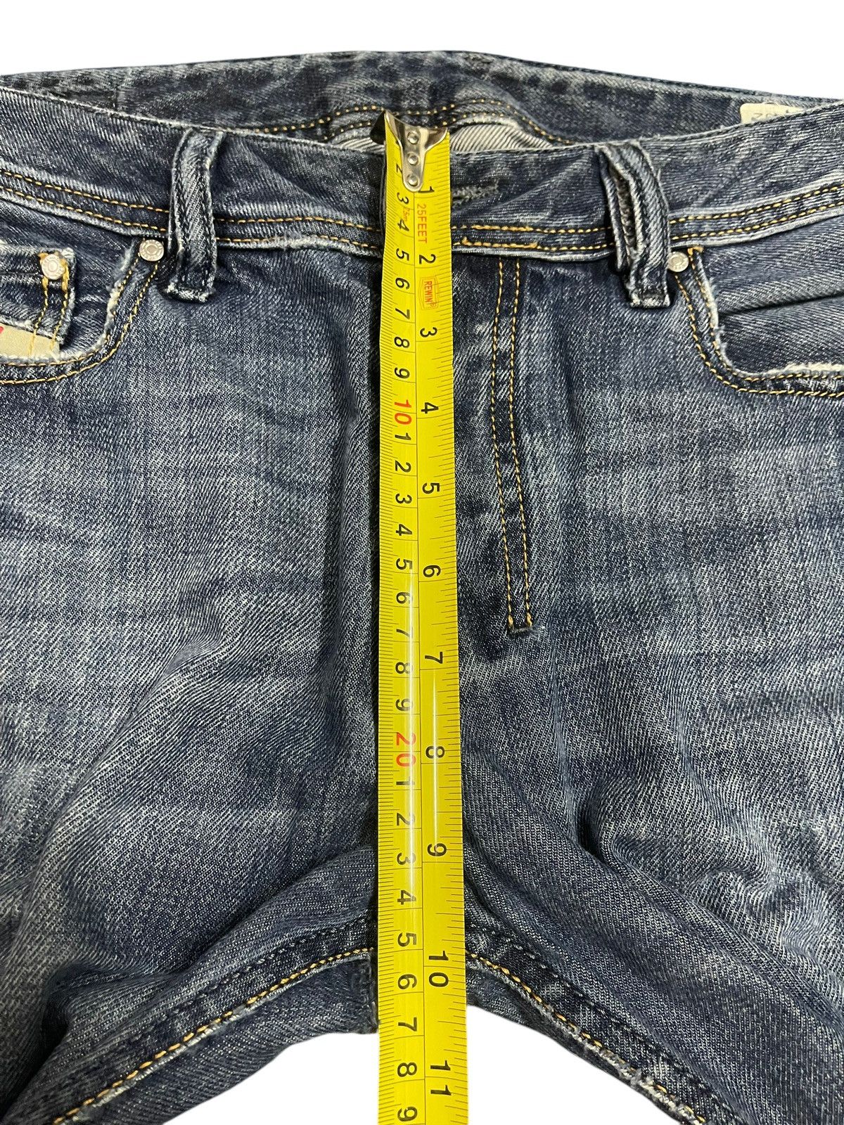 Diesel Vintage Diesel Industry Blue Wash Distress Bootcut Jeans Size US 32 / EU 48 - 18 Thumbnail