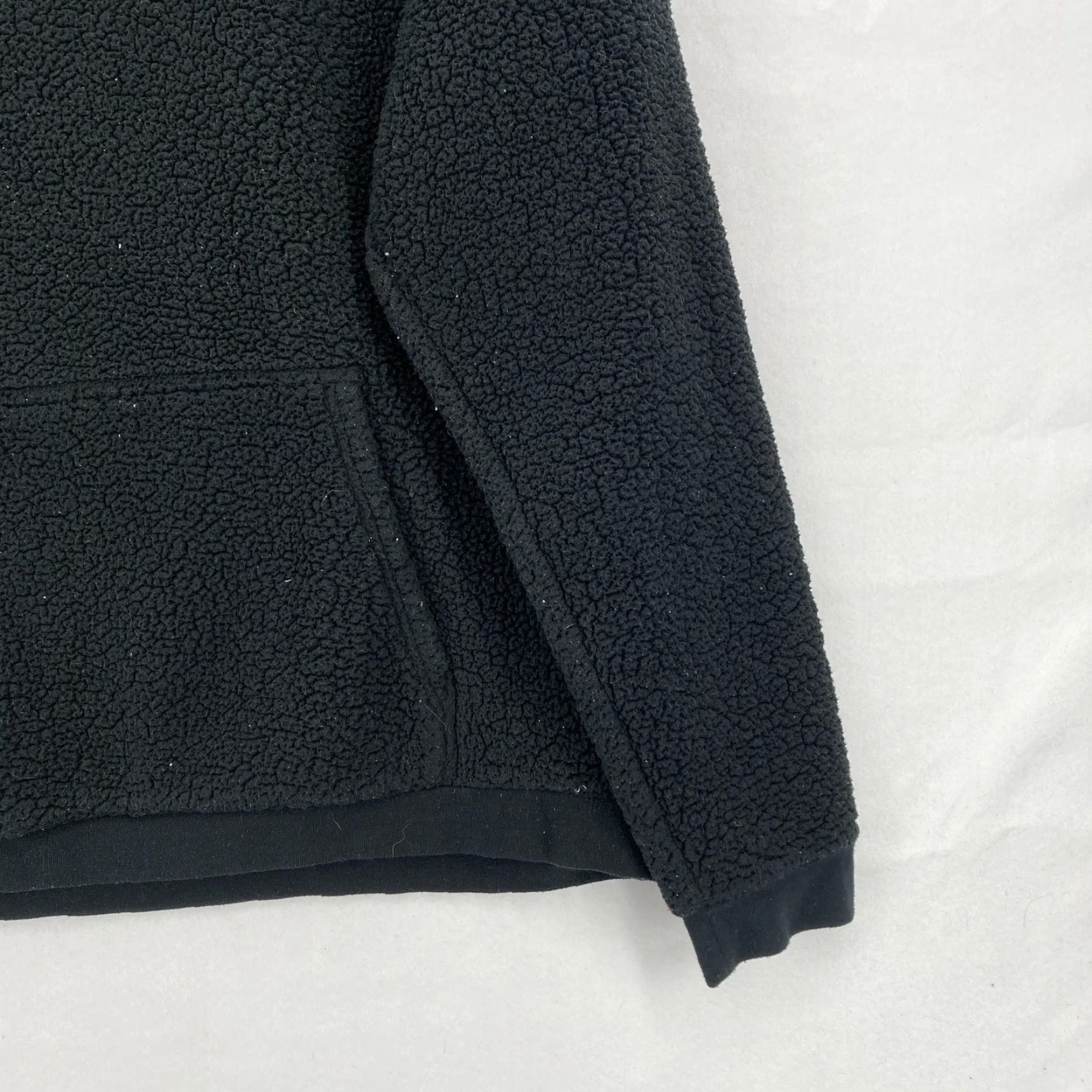 Vintage Ghost Lifestyle Hoodie Mens 2XL Black Sherpa Fleece Pullover Kangaroo Pocket Size US XXL / EU 58 / 5 - 3 Thumbnail