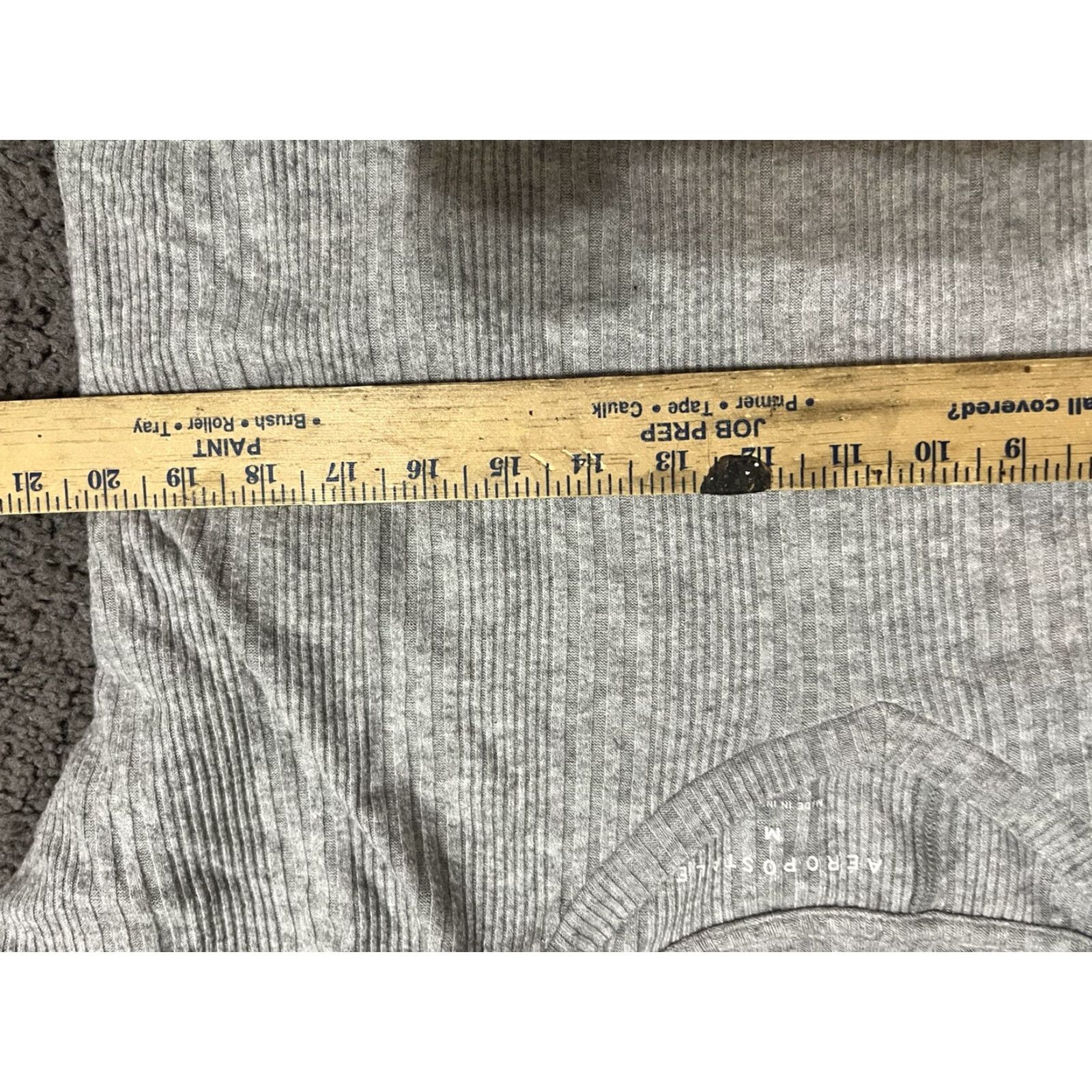 Vintage Aéropostale Gray Women's Medium Long Sleeve Lightweight V-Neck Sweater Size M / US 6-8 / IT 42-44 - 4 Thumbnail