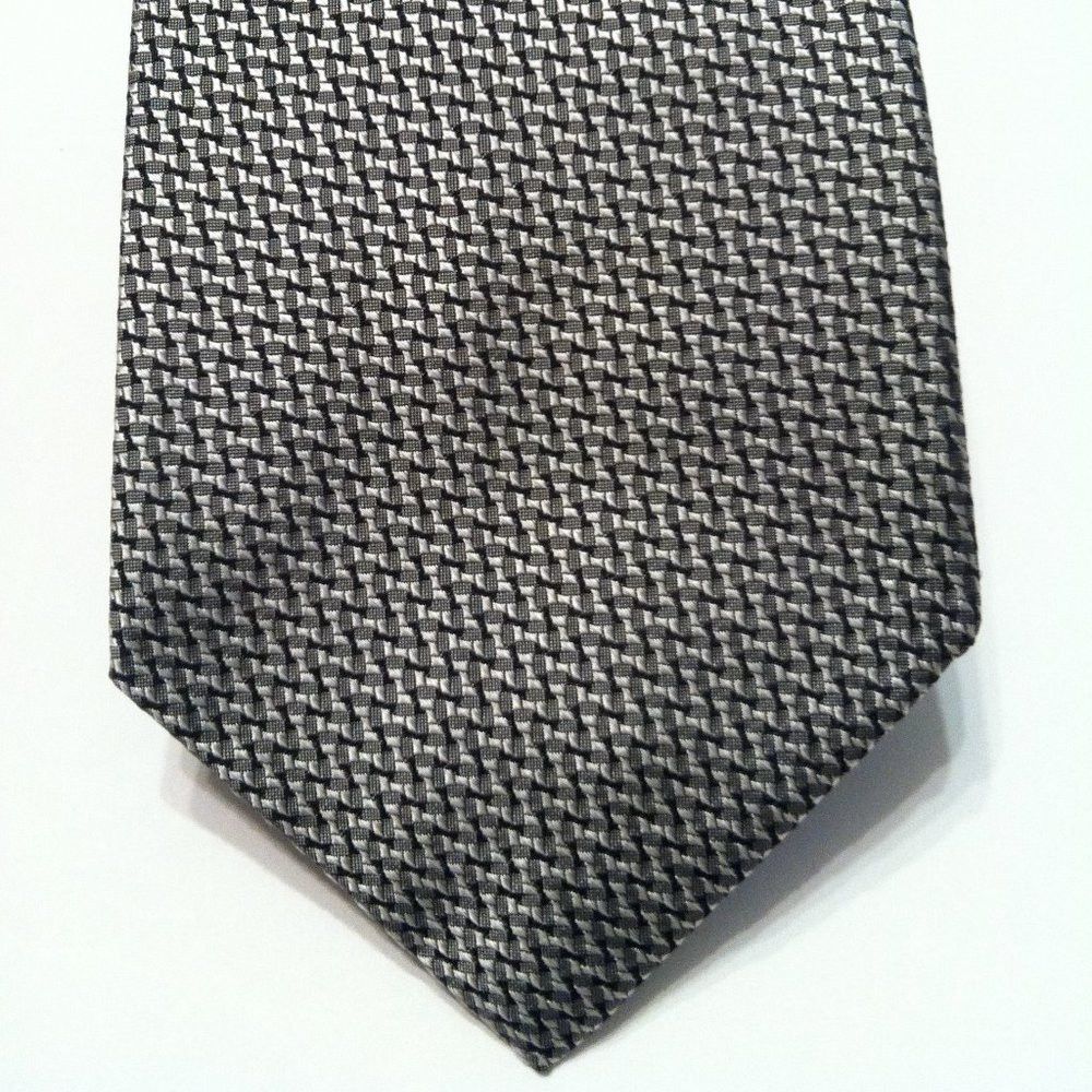 Robert Talbott ROBERT TALBOTT MENS NEW SILVER SILK TIE WIDTH: 3 3/4" Size ONE SIZE - 1 Thumbnail