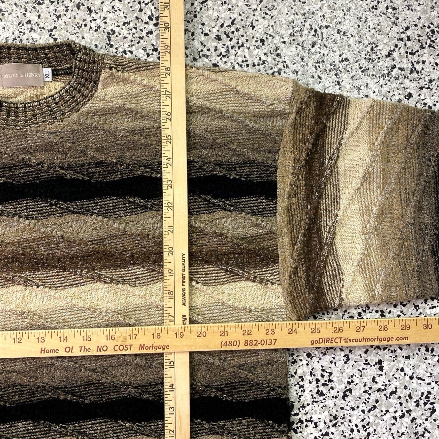 Coogi VINTAGE 90s Taylor and Henry Sweater COOGI Like Style Men’s XL Gray Pullover Knit Crew Neck Long Sleeve Size US XL / EU 56 / 4 - 2 Thumbnail