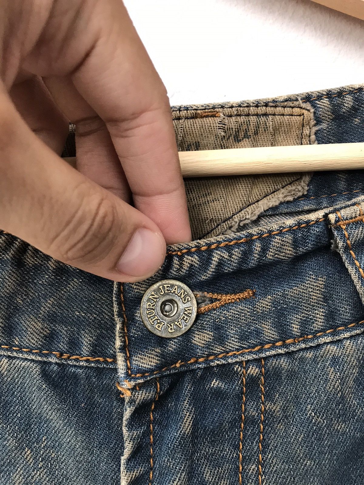 Vintage Vintage P.Turn Distressed Denim Size US 34 / EU 50 - 5 Thumbnail