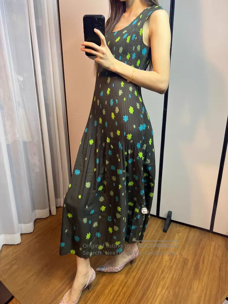 Issey Miyake Issey Miyake Irregular Floral Ruffle Dress Size M / US 6-8 / IT 42-44 - 8 Thumbnail