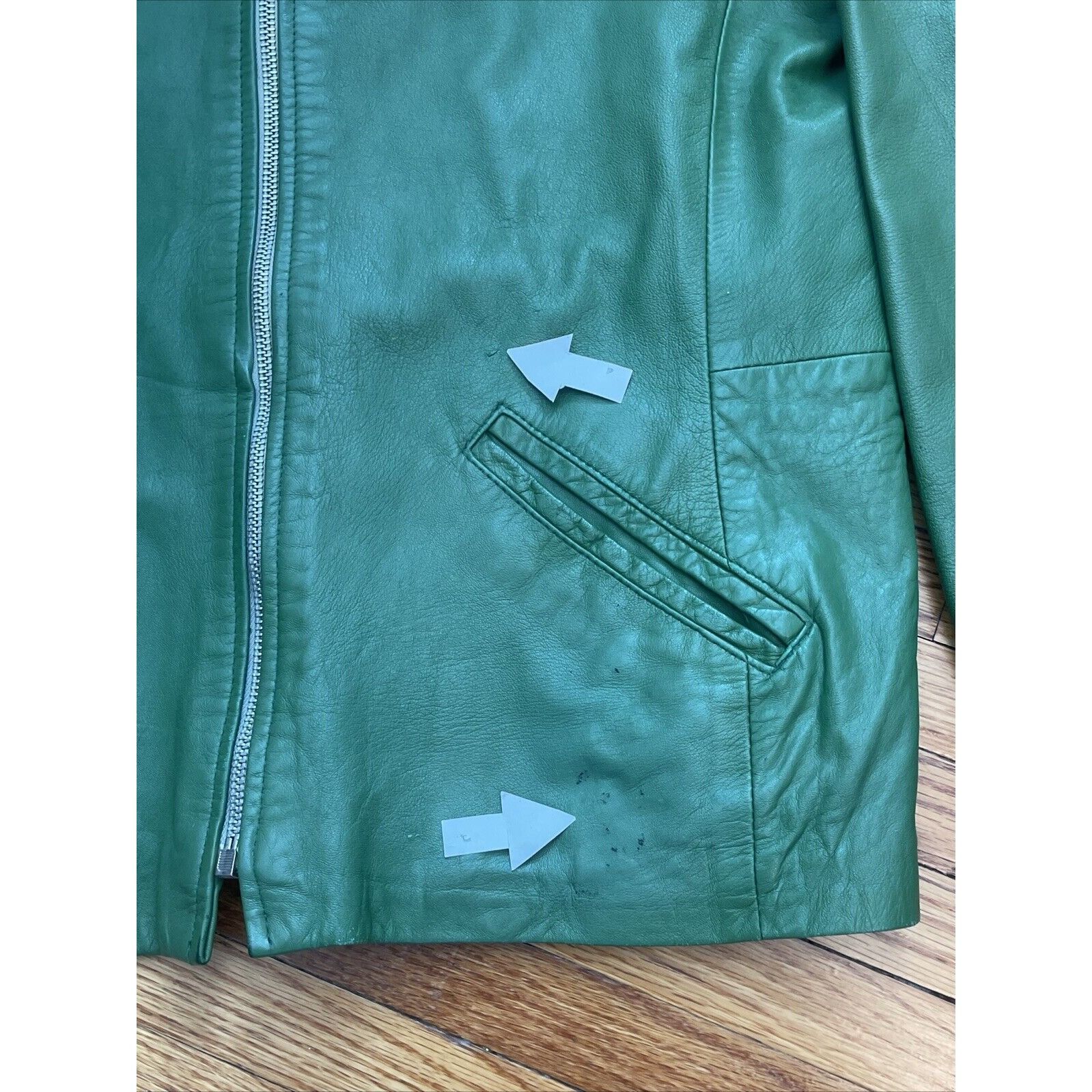 Avirex Vintage XL Avirex Green Leather Varsity Bomber Jacket USA Ma Size US XL / EU 56 / 4 - 10 Thumbnail