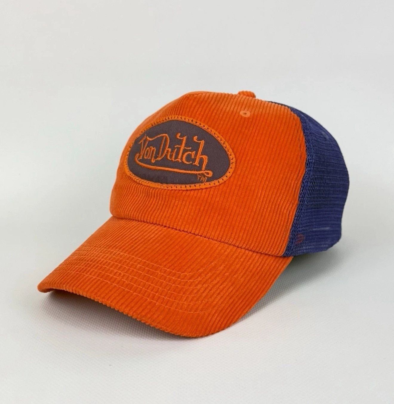 Von Dutch Von Dutch Corduroy Trucker Cap Hat Orange Purple Baseball Size ONE SIZE - 1 Thumbnail