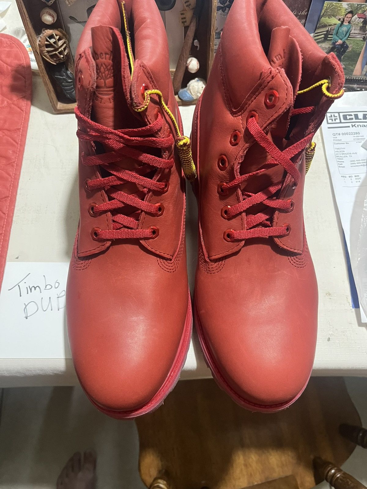 Billionaire Boys Club × Timberland Timberland Beeline x Pharrell Red Leather Boots Size US 13 / EU 46 - 4 Thumbnail