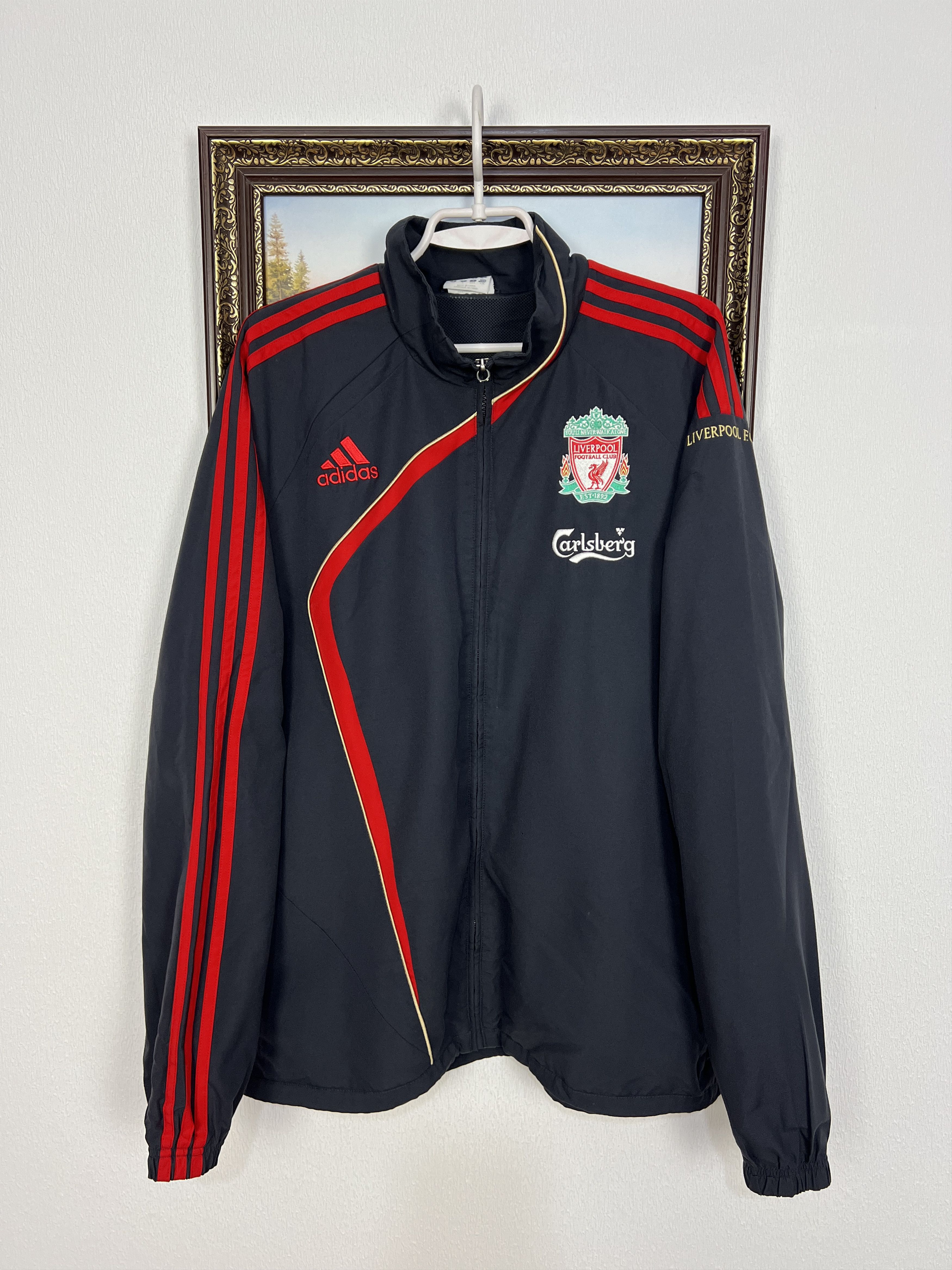 Adidas Vintage Liverpool Football Jacket Soccer Track Top Zip Rare Size US L / EU 52-54 / 3 - 1 Thumbnail