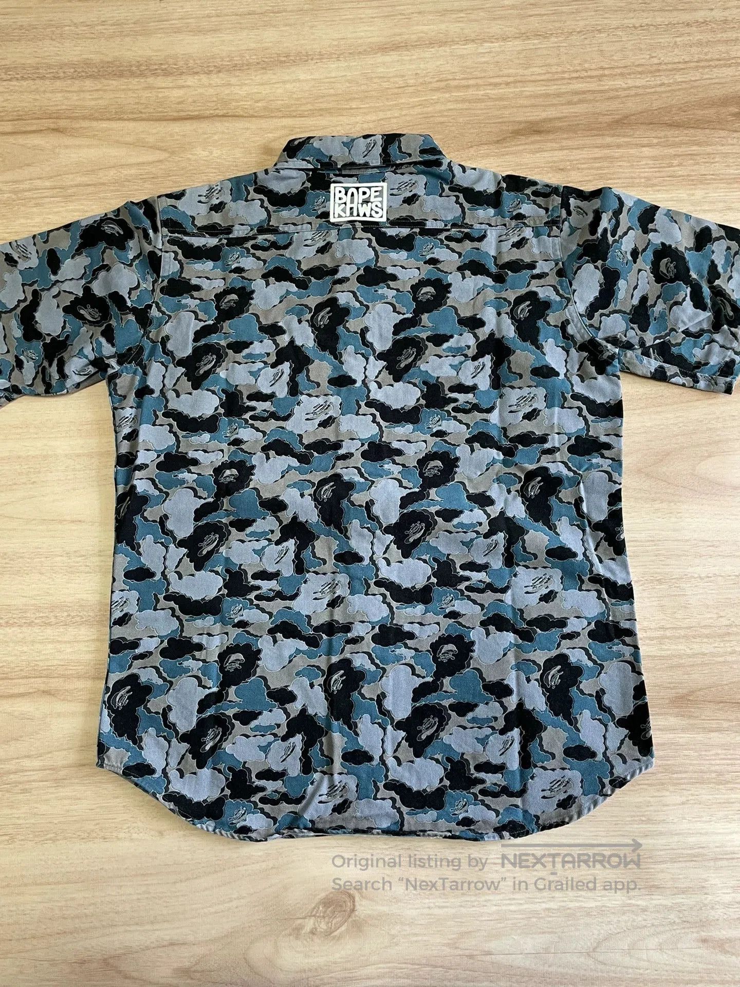 Bape BAPE x OriginalFake Kaws Blue Camo Shirt. Size US S / EU 44-46 / 1 - 3 Thumbnail