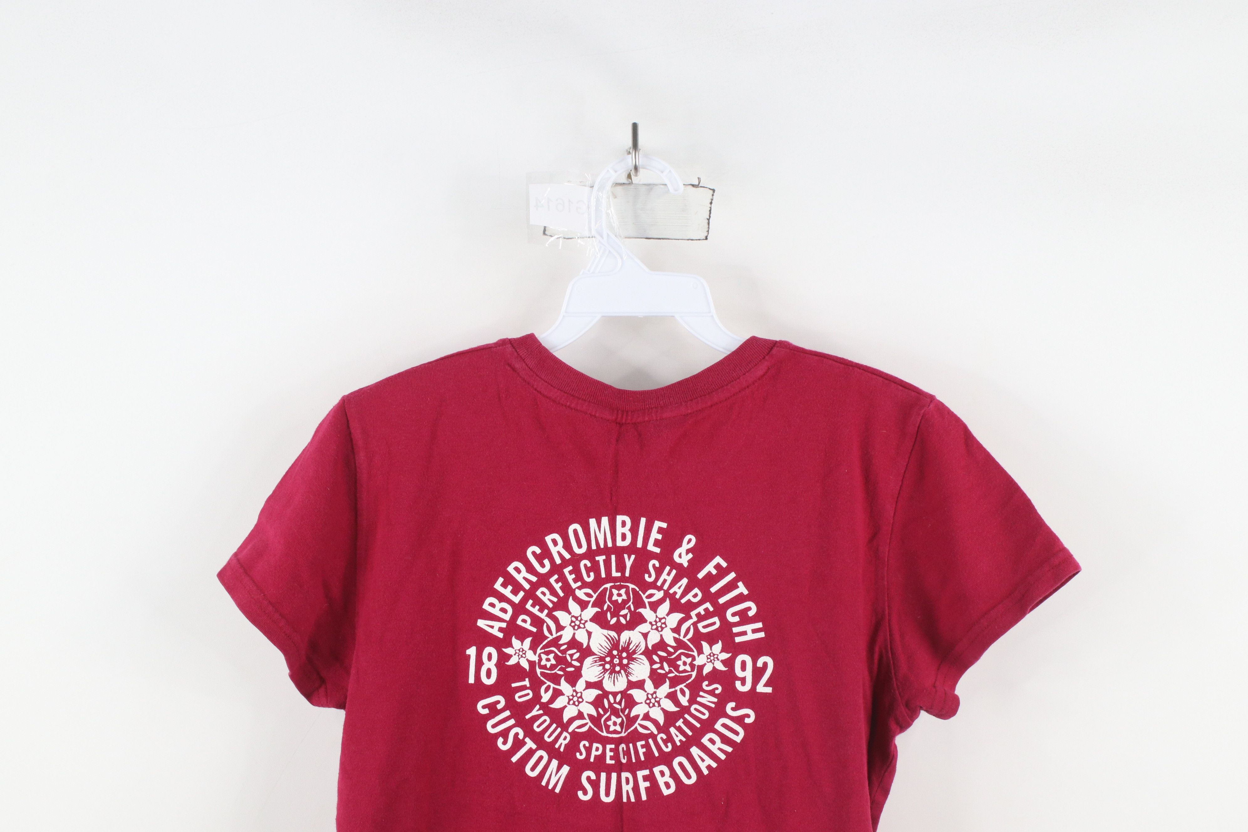 Abercrombie & Fitch × Vintage Vintage 90s Y2K Abercrombie & Fitch Surfboard T-Shirt Red Size L / US 10 / IT 46 - 11 Thumbnail
