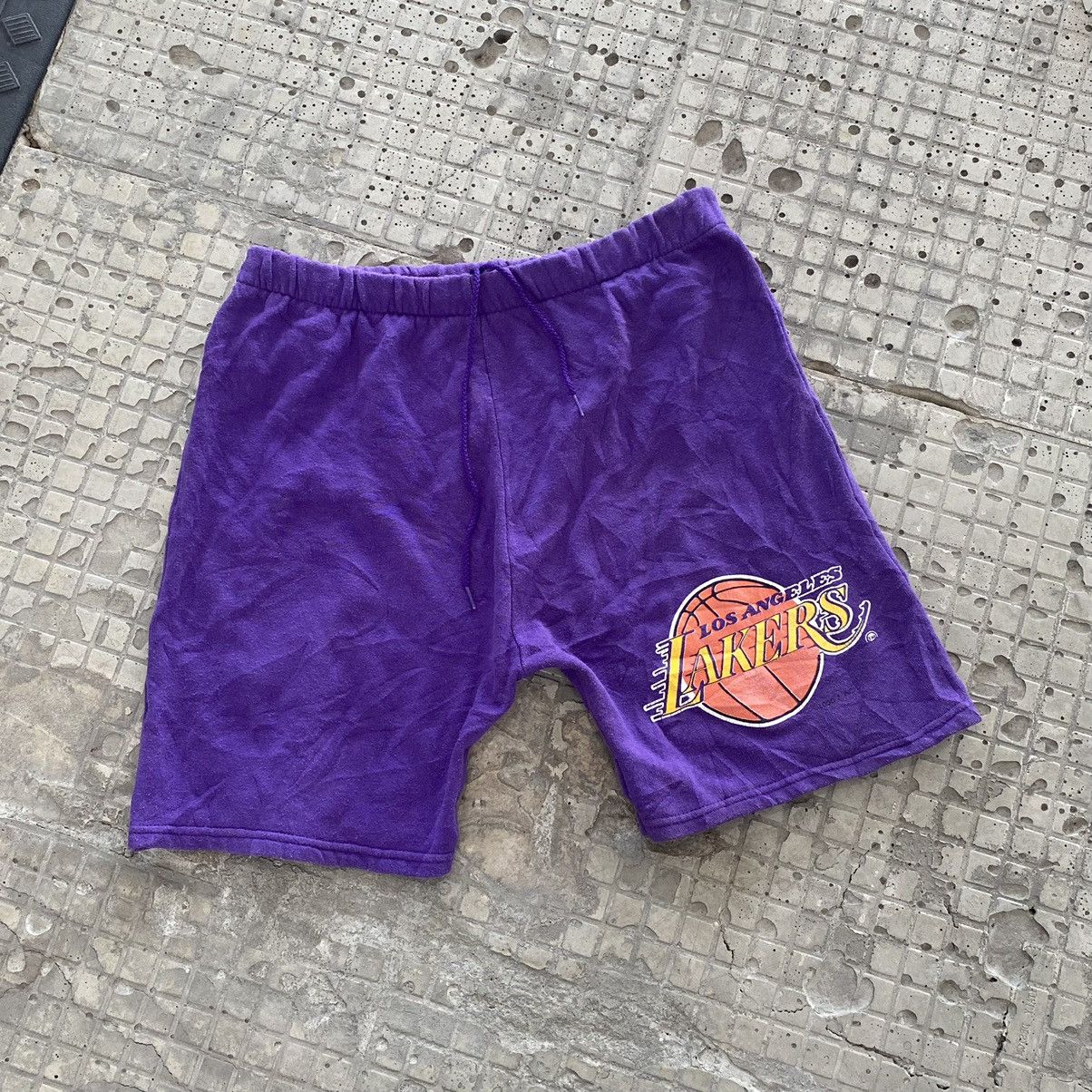 NBA 90s Vintage LA Lakers NBA Washed Pack Pants Size US 30 / EU 46 - 2 Thumbnail