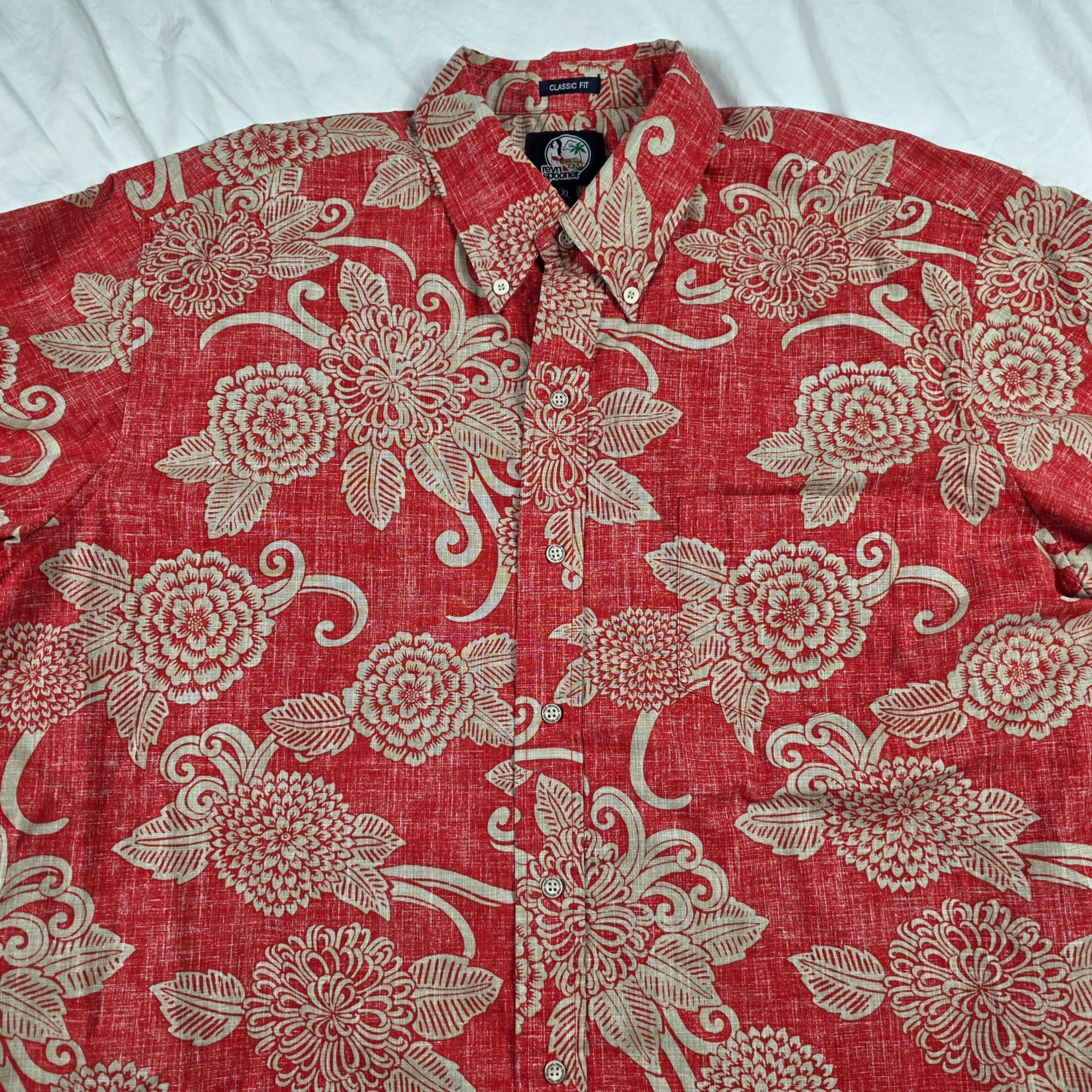 Reyn Spooner Reyn Spooner Kloth Mens Size XL Red Floral Button Front Shir Size US XL / EU 56 / 4 - 3 Thumbnail