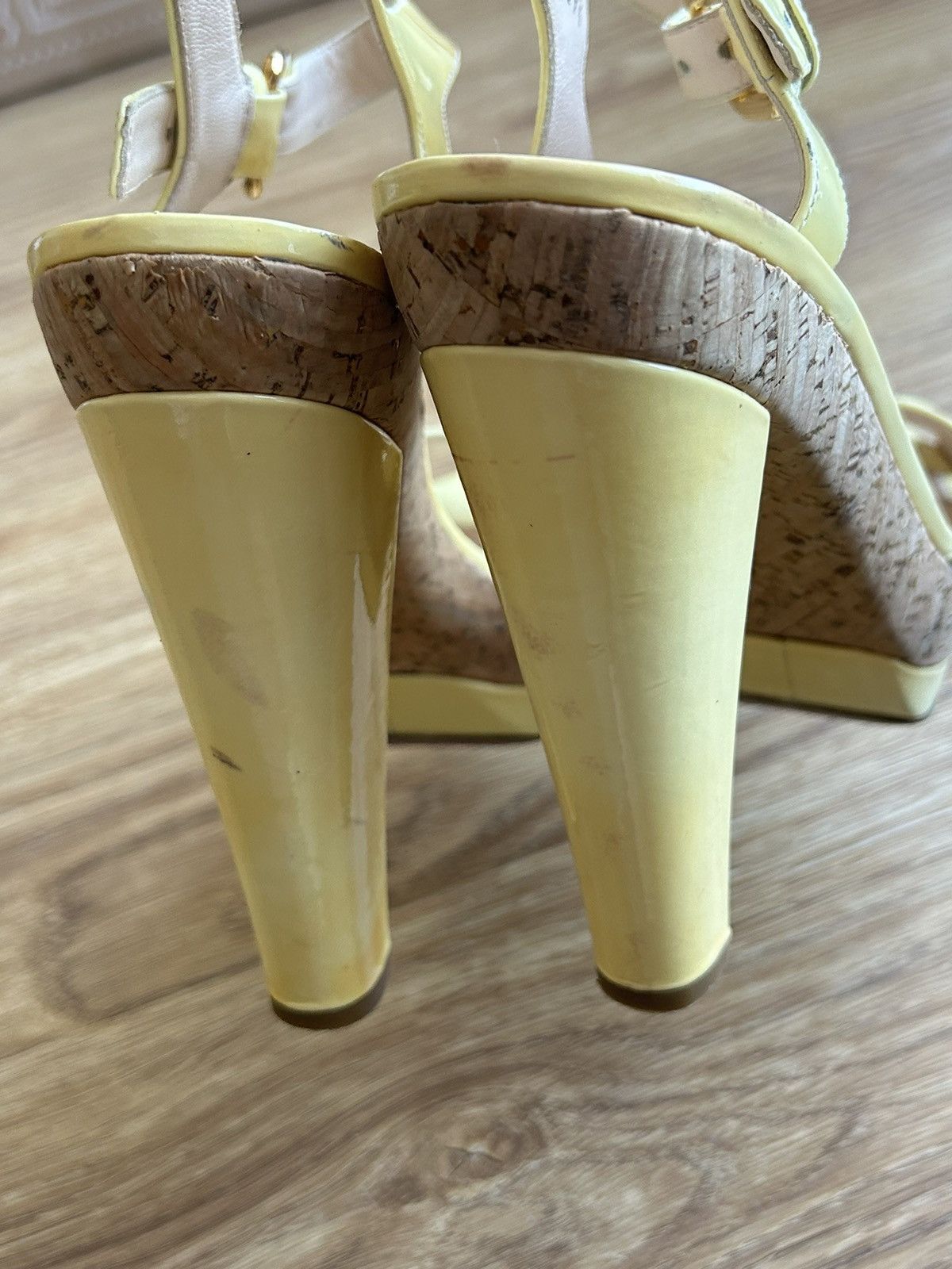 Prada Prada leather ankle strap cork high heels sandal size 39,5 Size US 9.5 / IT 39.5 - 15 Thumbnail