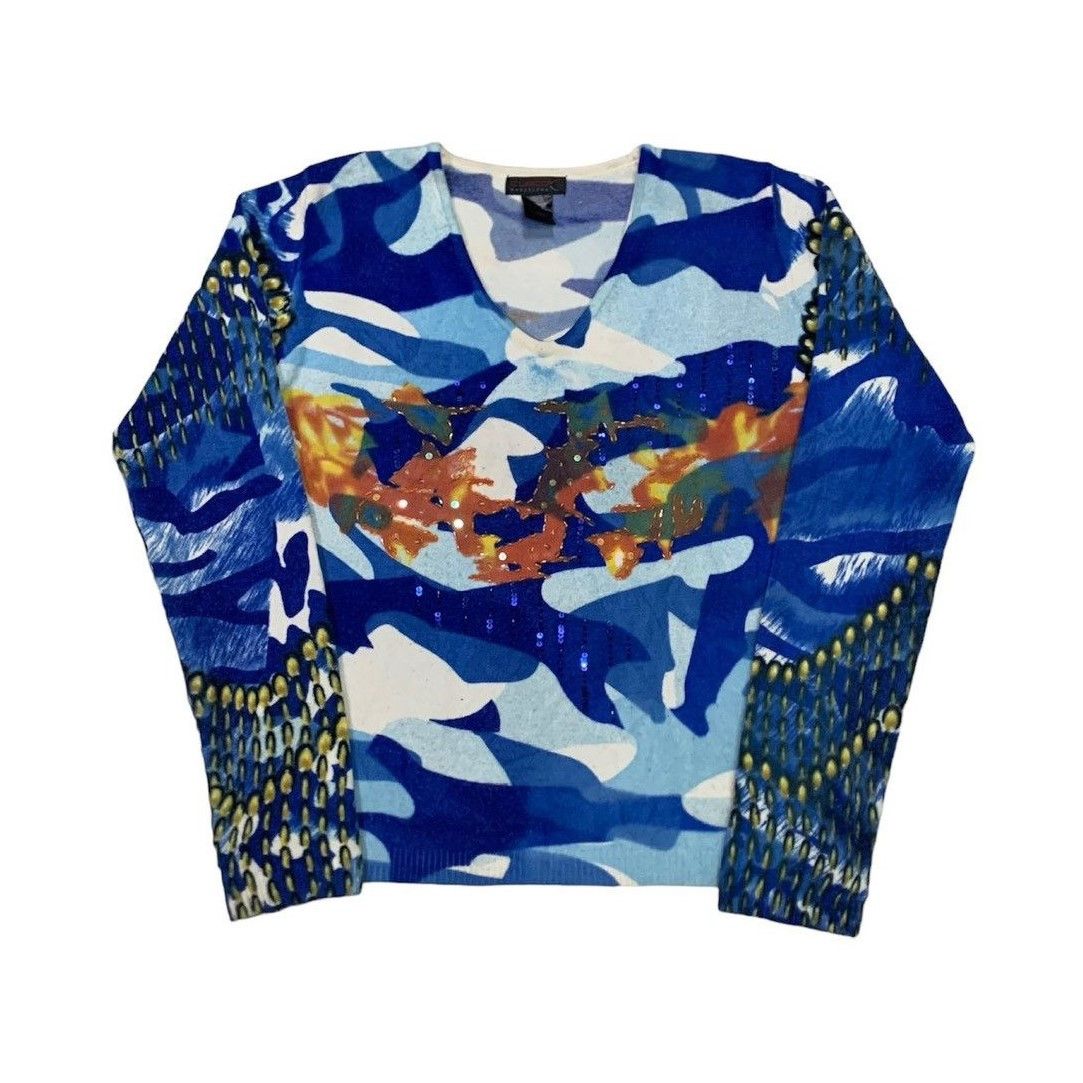 Custo Barcelona Vintage Custo Barcelona Psychedelic Girl Knitted Top Size S / US 4 / IT 40 - 1 Thumbnail