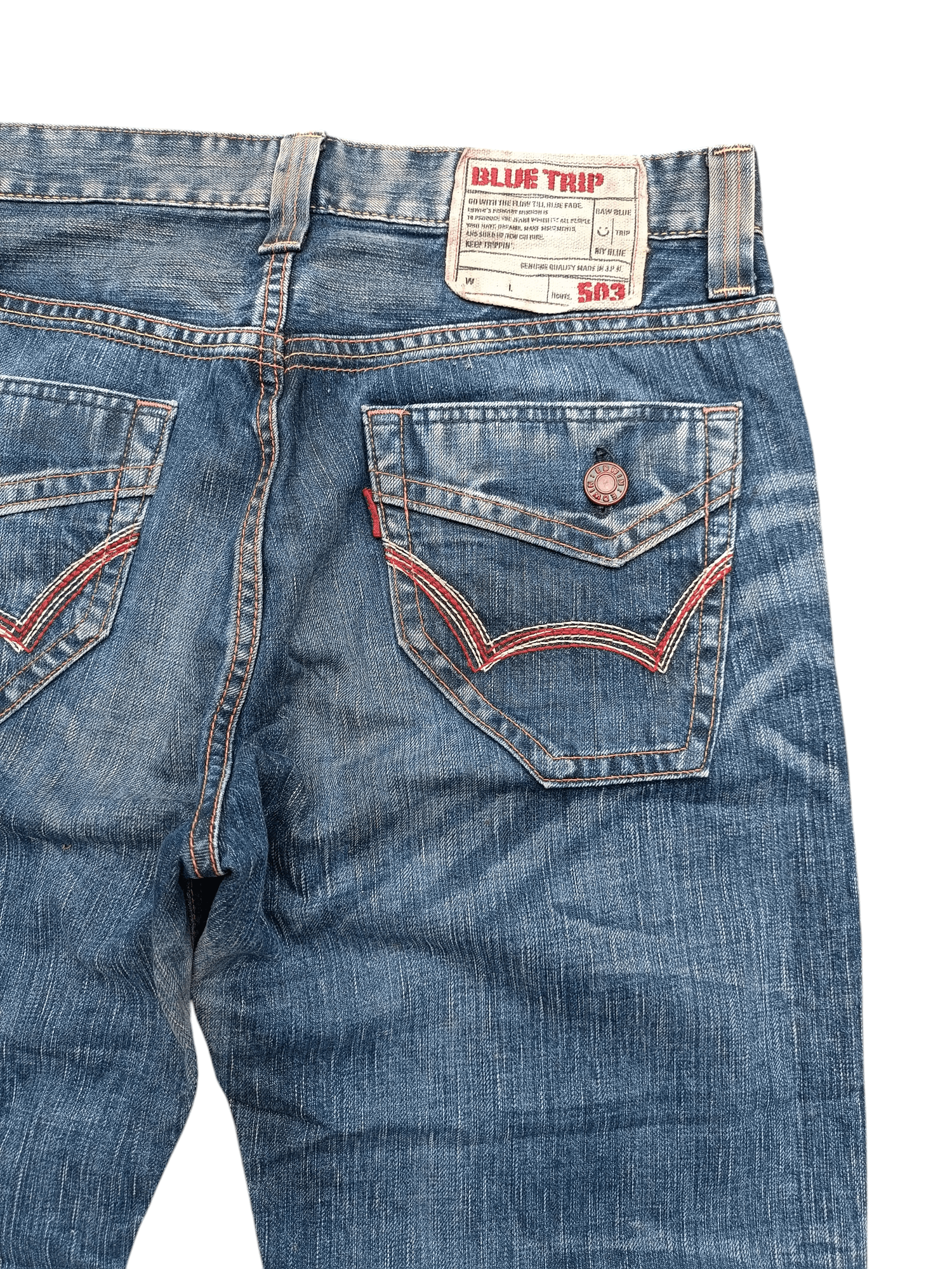 Beauty Beast Vintage Edwin 503 Loose Baggy Faded Dirty Style Denim Size US 34 / EU 50 - 14 Thumbnail