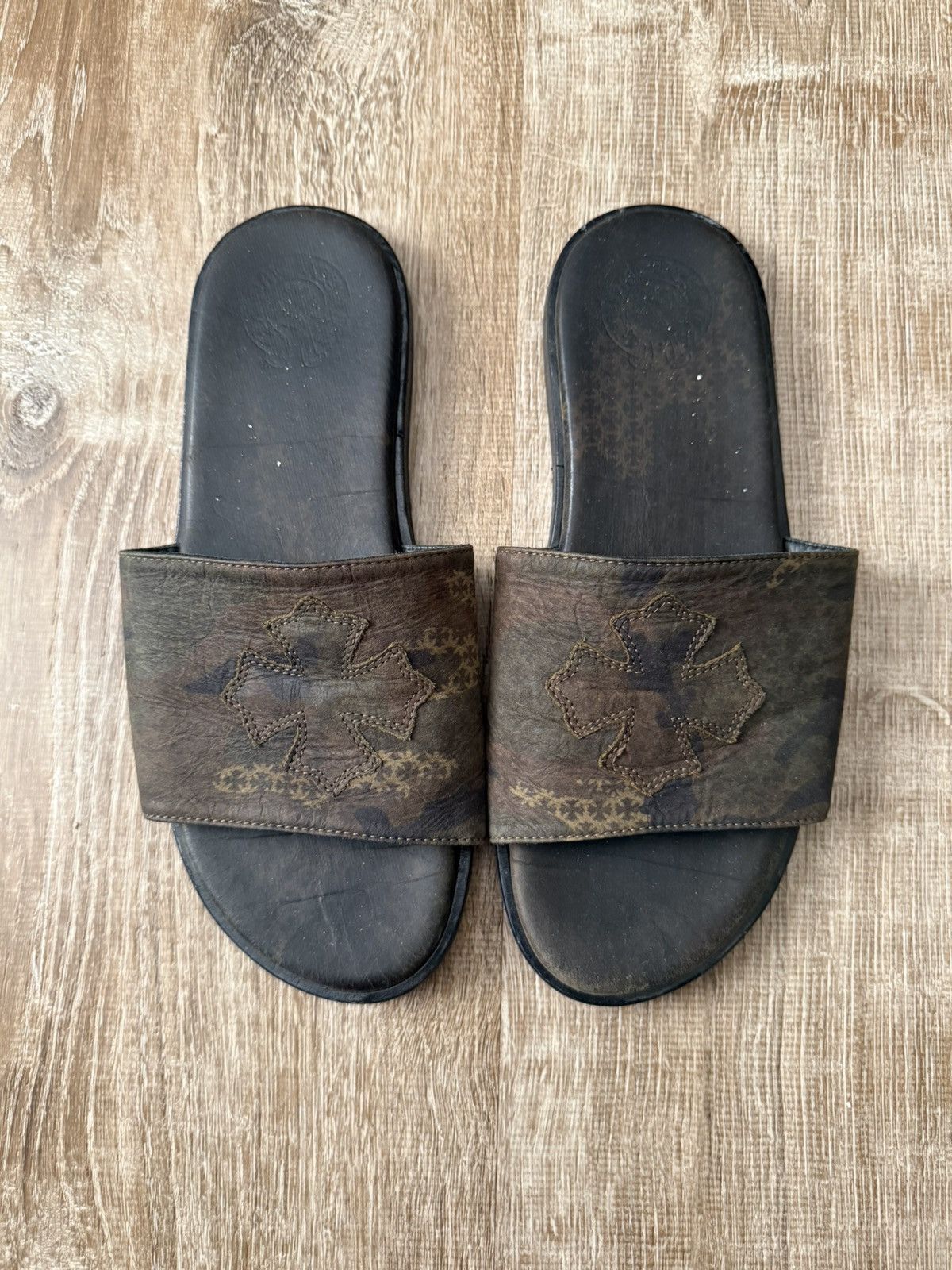 Chrome Hearts Chrome Hearts Cross Camouflage Slides Size US 8 / EU 41 - 1 Thumbnail