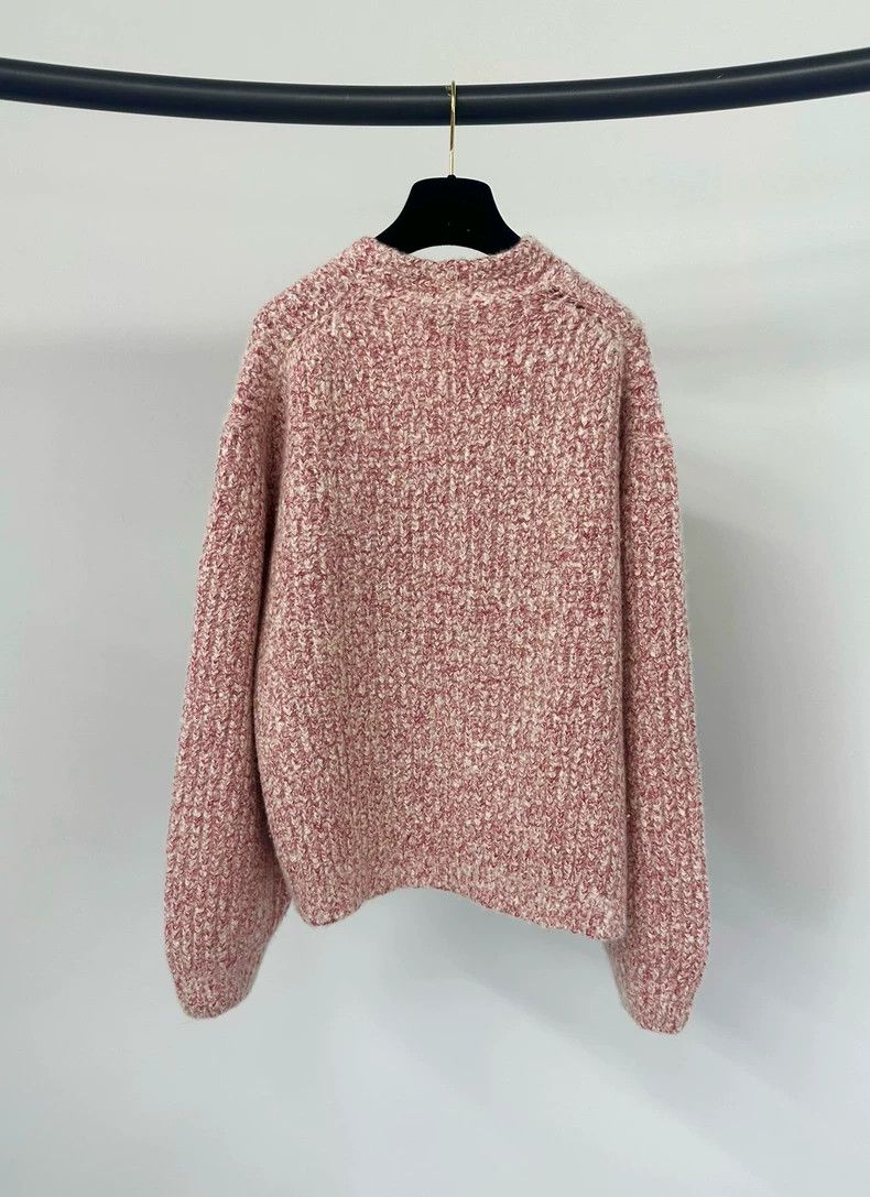 Loro Piana LORO PIANA Pink mixed color cashmere knit cardigan Size L / US 10 / IT 46 - 2 Thumbnail