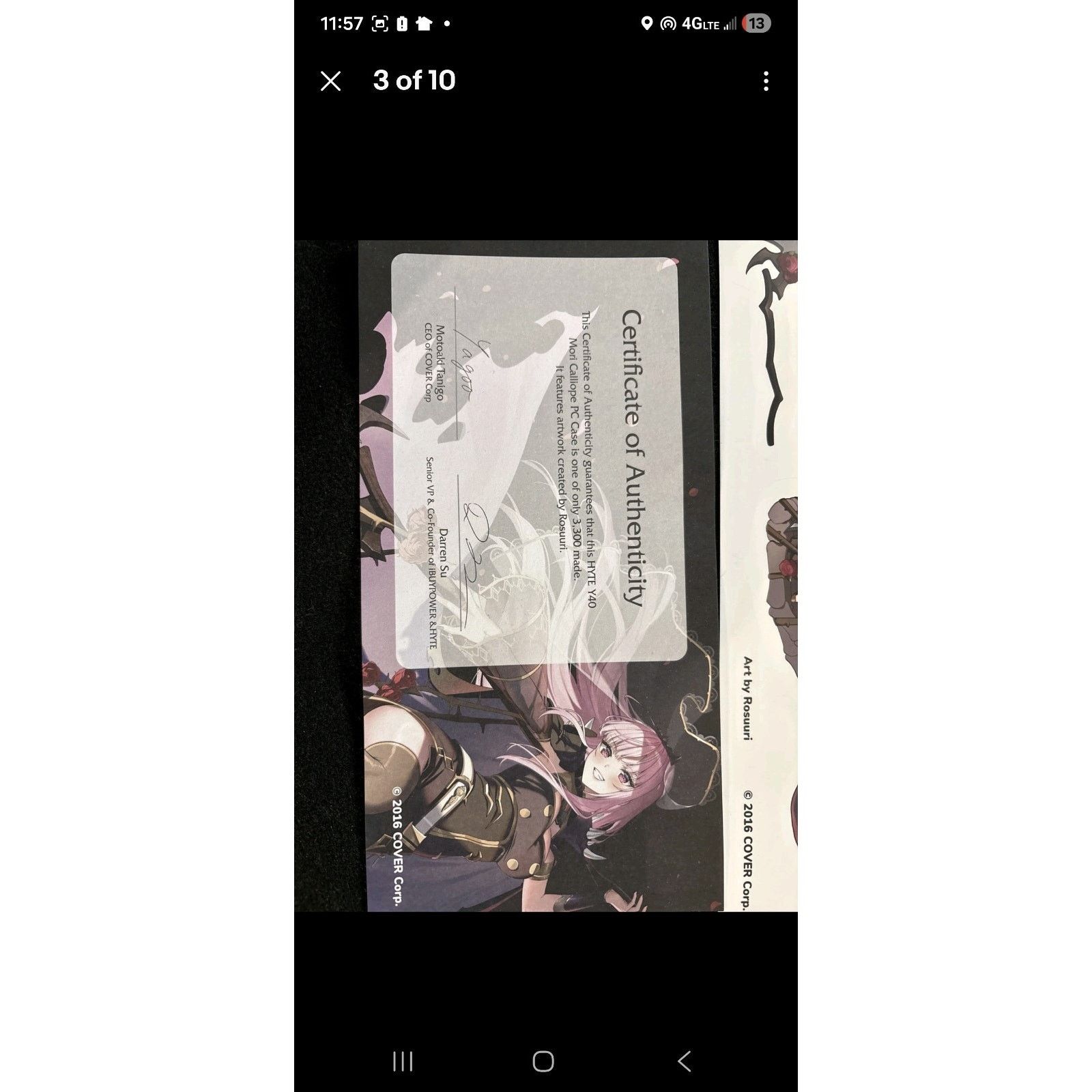 Anime Hyte 420 Mori Calliope Limited Edition Collectors Box Size ONE SIZE - 3 Thumbnail