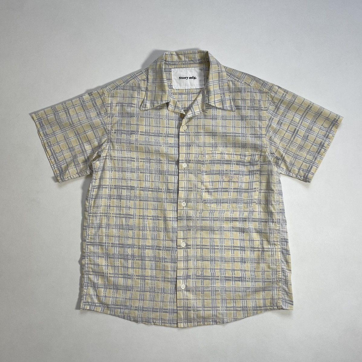 Story Mfg. Tie Dye Check Cotton Shirt Size US S / EU 44-46 / 1 - 13 Thumbnail