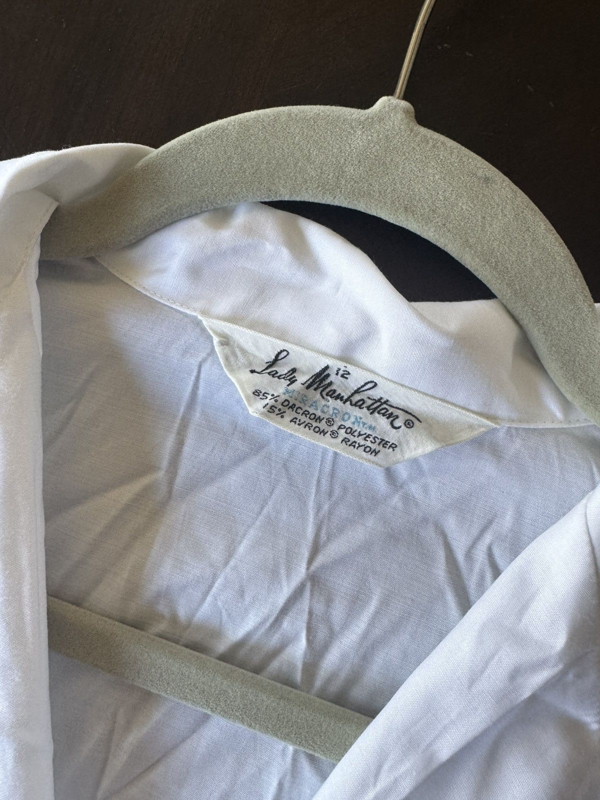 Other Vintage Lady Manhattan White Blouse Size 12 Button Up Size XL / US 12-14 / IT 48-50 - 6 Thumbnail