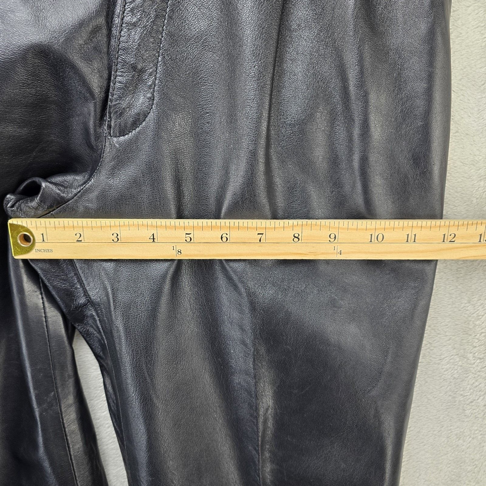 Paco Rabanne Vintage Paco Rabanne Paris Leather Pants 34 (Fit 28x32) 70s Size 28" / US 6 / IT 42 - 15 Thumbnail