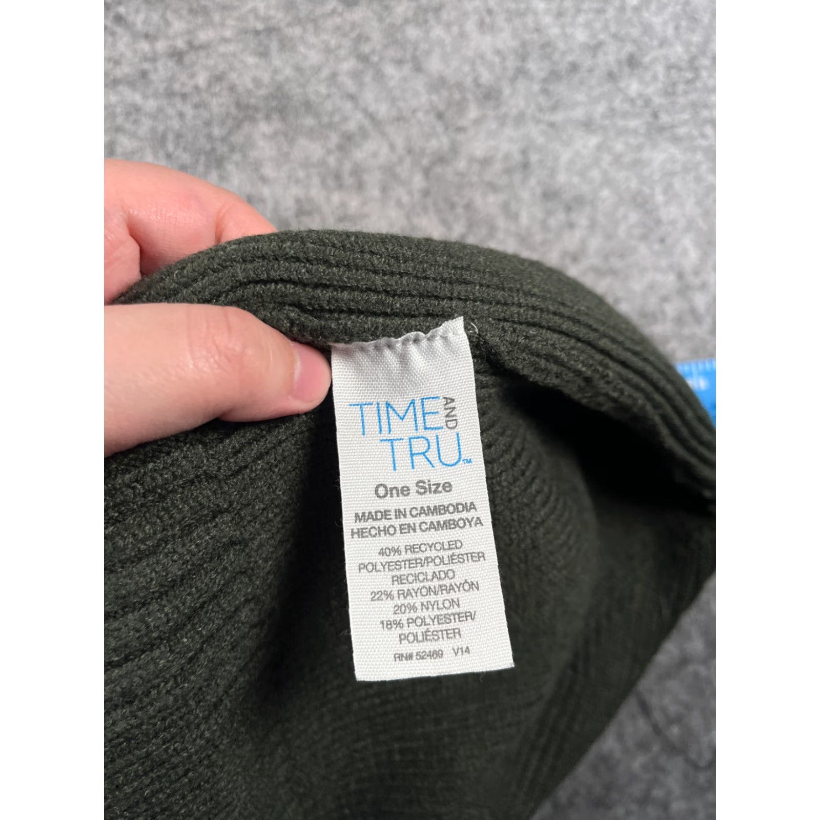 Vintage Time And Tru Beanie Toque Womens One Size Green Ribbed Knit Polyester Blend Ski Hat/Cap Size ONE SIZE - 6 Thumbnail