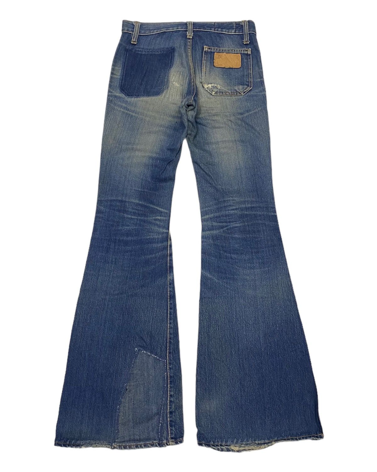 If Six Was Nine FLARED🔥BOBSON FLARE BOOTCUT DISTRESS DENIM JEANS Size US 28 / EU 44 - 3 Thumbnail