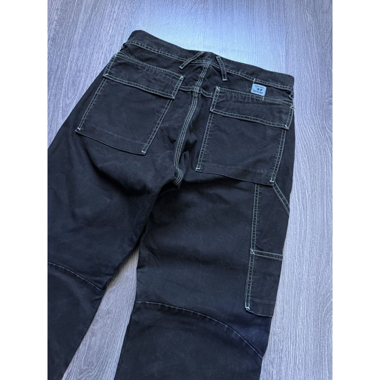 Diesel Y2K Vintage Diesel Baggy Black Work Denim Pants Size US 28 / EU 44 - 9 Thumbnail