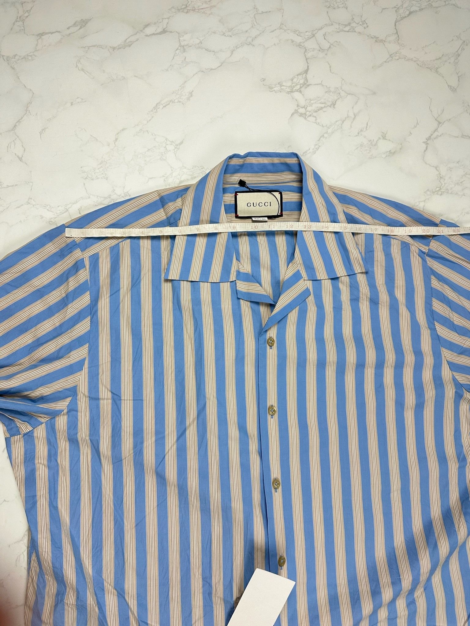 Gucci Gucci Big Bowling Striped Shirt Size US S / EU 44-46 / 1 - 4 Thumbnail