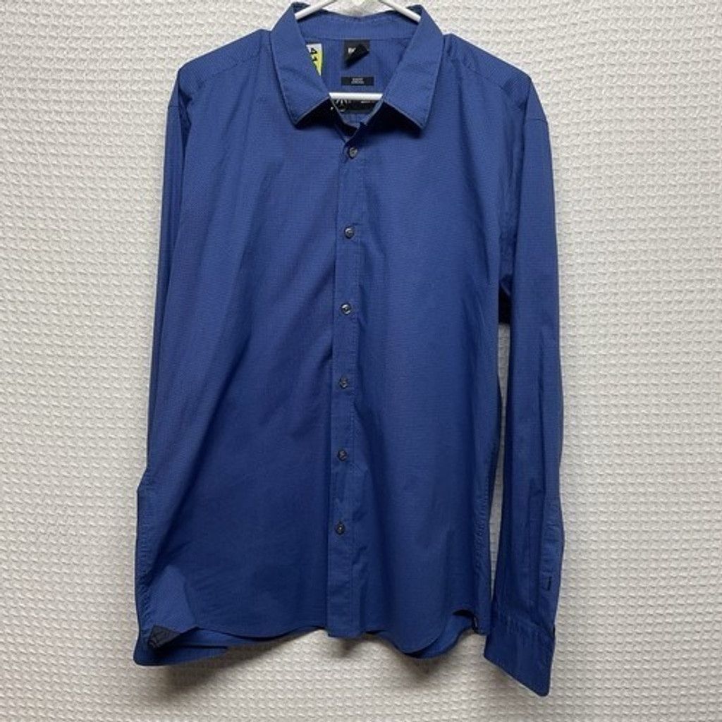 Hugo Boss Hugo Boss Slim Fit Stretch Mercedes Logo Button Shirt Men XL Size US XL / EU 56 / 4 - 14 Thumbnail