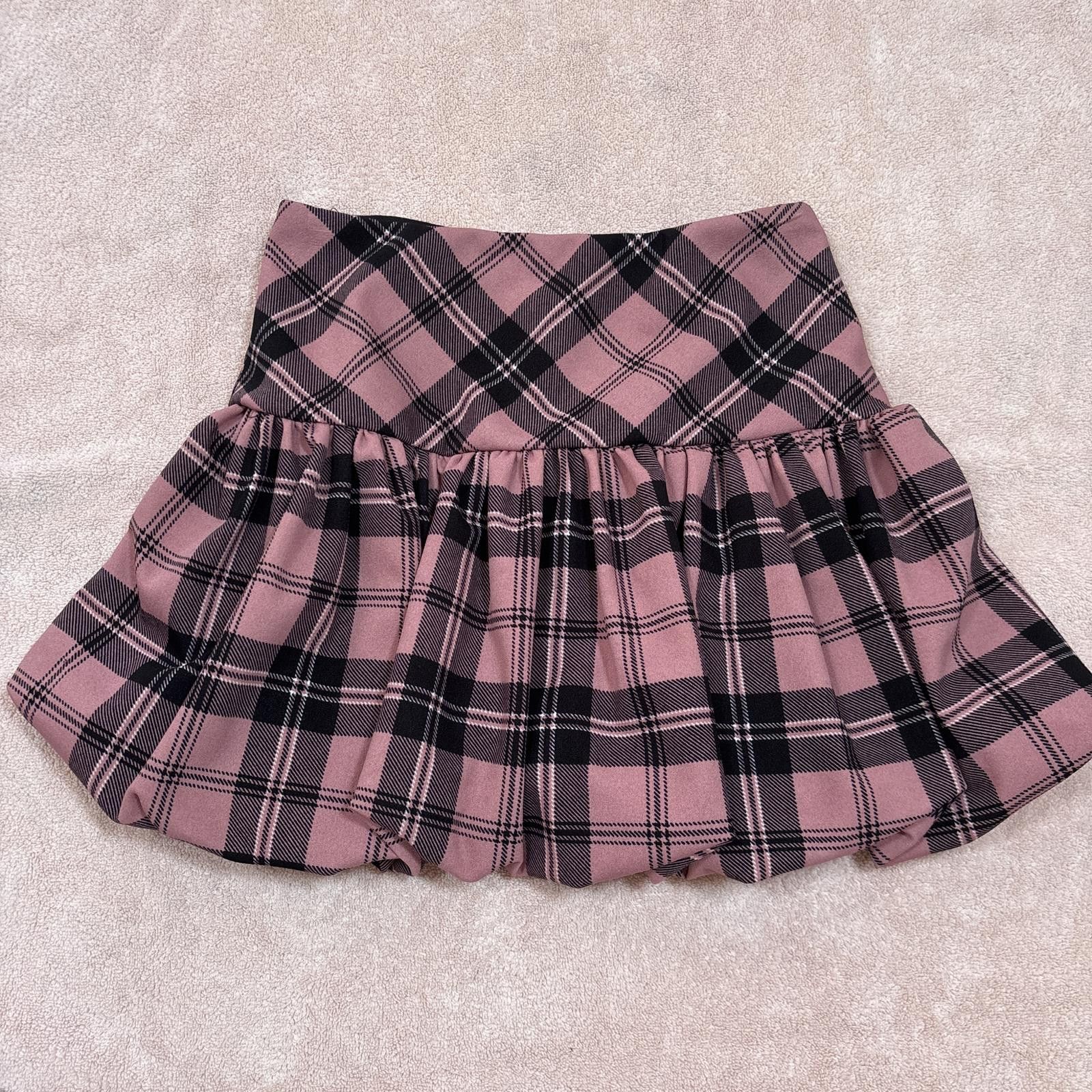 Other y2k pink grunge plaid bubble skirt Size 28" / US 6 / IT 42 - 1 Thumbnail