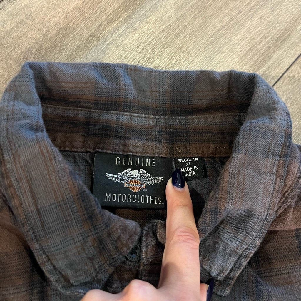Harley Davidson Harley Davidson Brown Casual Buttonup Men XL Size US XL / EU 56 / 4 - 3 Thumbnail