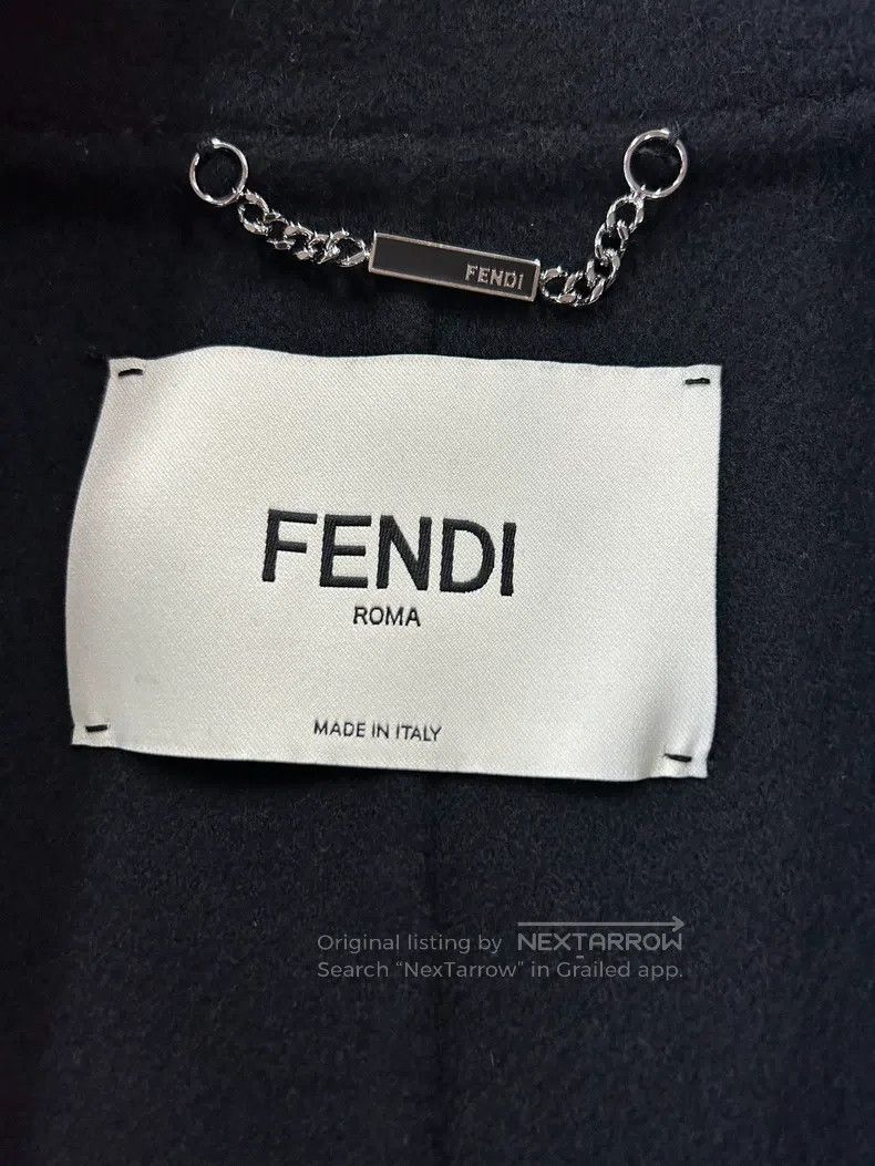 Fendi Fendi Black cut-out leather patched pocket bow detail wool Size XS / US 0-2 / IT 36-38 - 6 Thumbnail