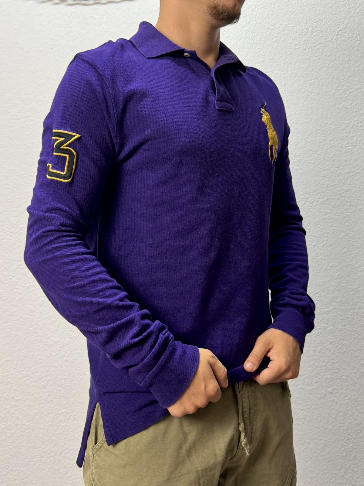 Polo Ralph Lauren × Vintage Vintage Long sleeve Polo Ralph Lauren regby faded Size US M / EU 48-50 / 2 - 3 Thumbnail