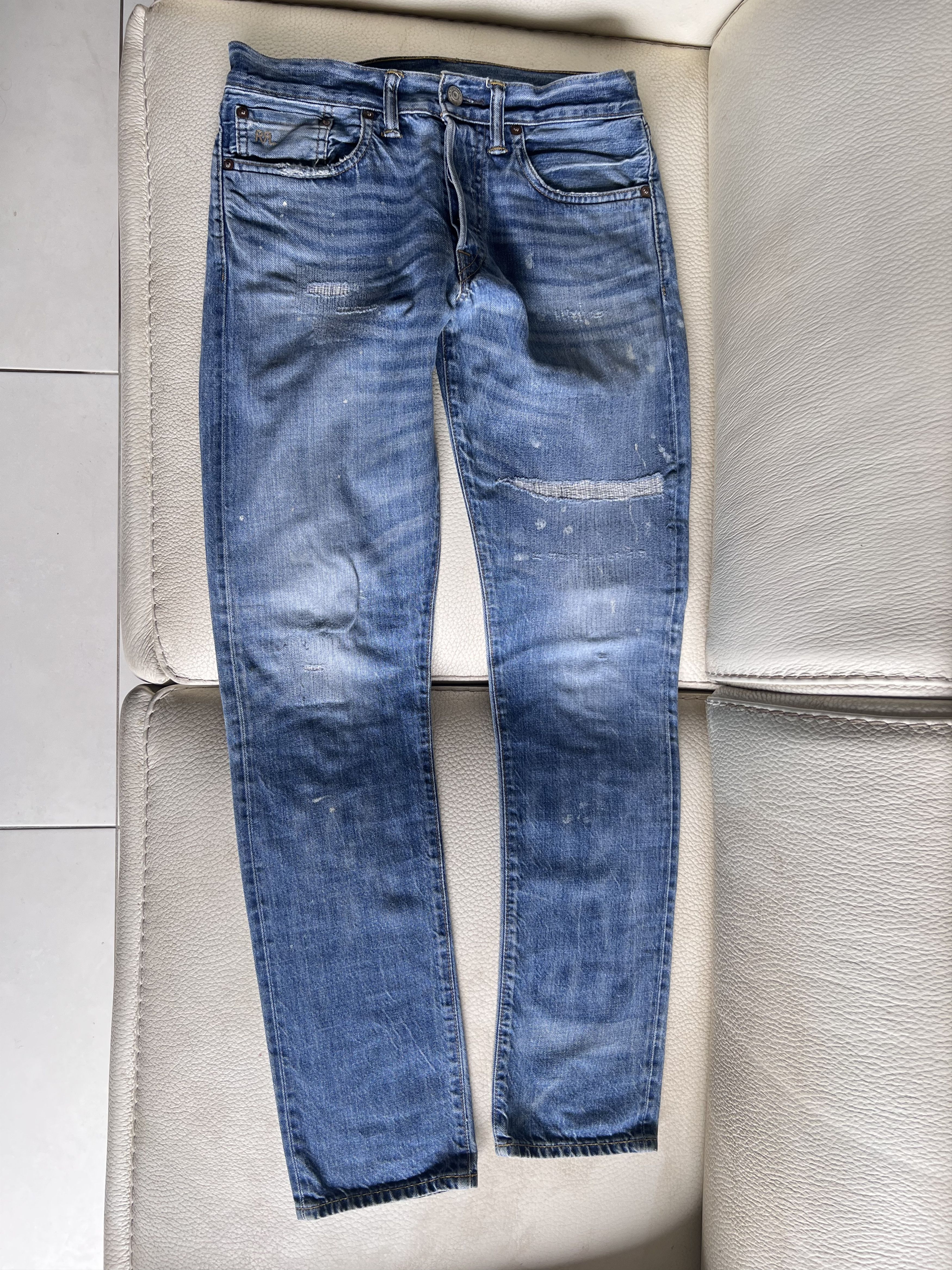 RRL Ralph Lauren Ralph Lauren RRL Paint Denim Size US 29 - 1 Thumbnail