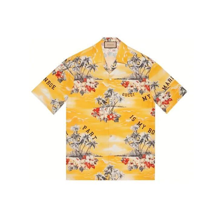 Gucci Gucci Gucci SS22 Floral Print Short Sleeve Shirt -2506 Size US L / EU 52-54 / 3 - 1 Thumbnail