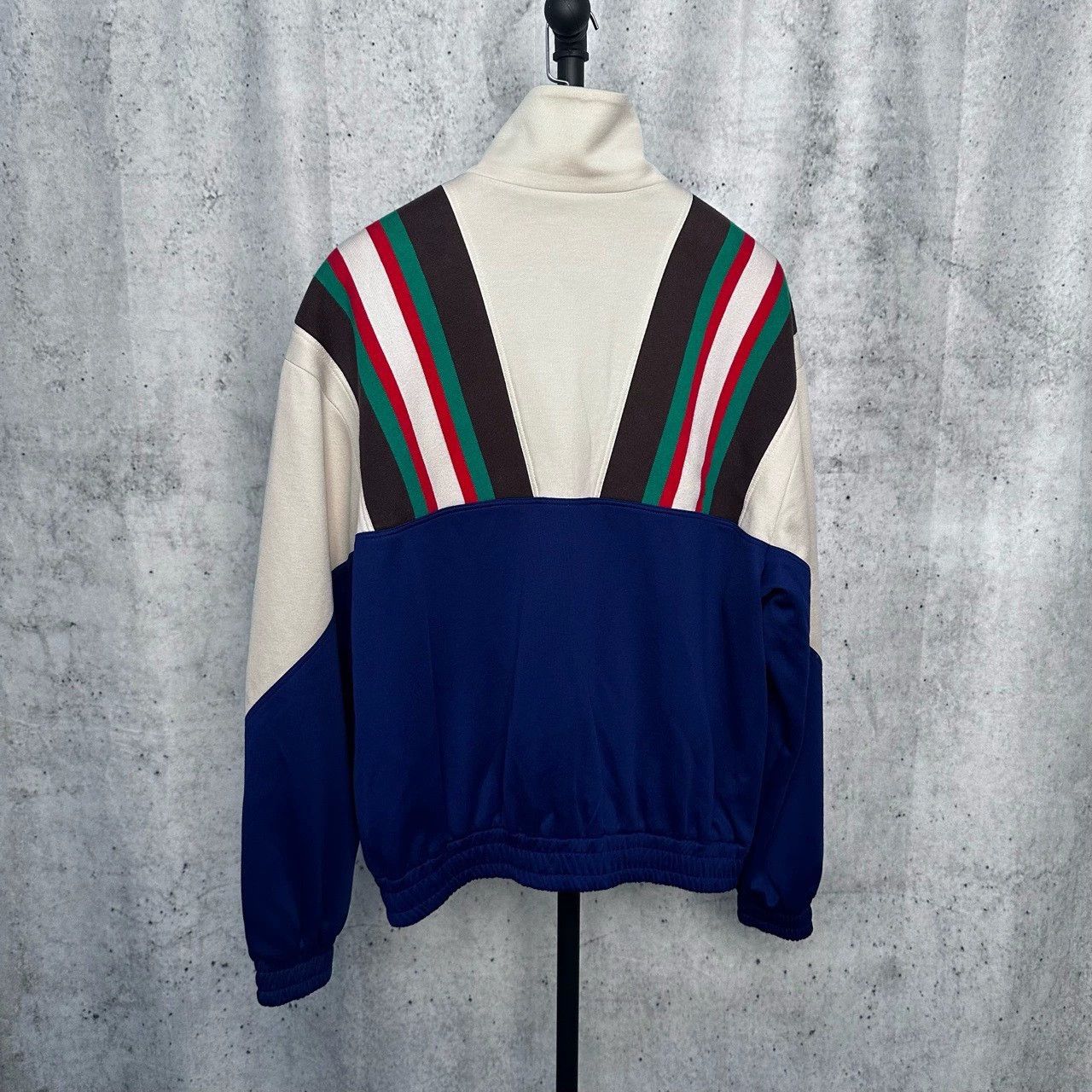 gucci striped zip-up jacket in size small