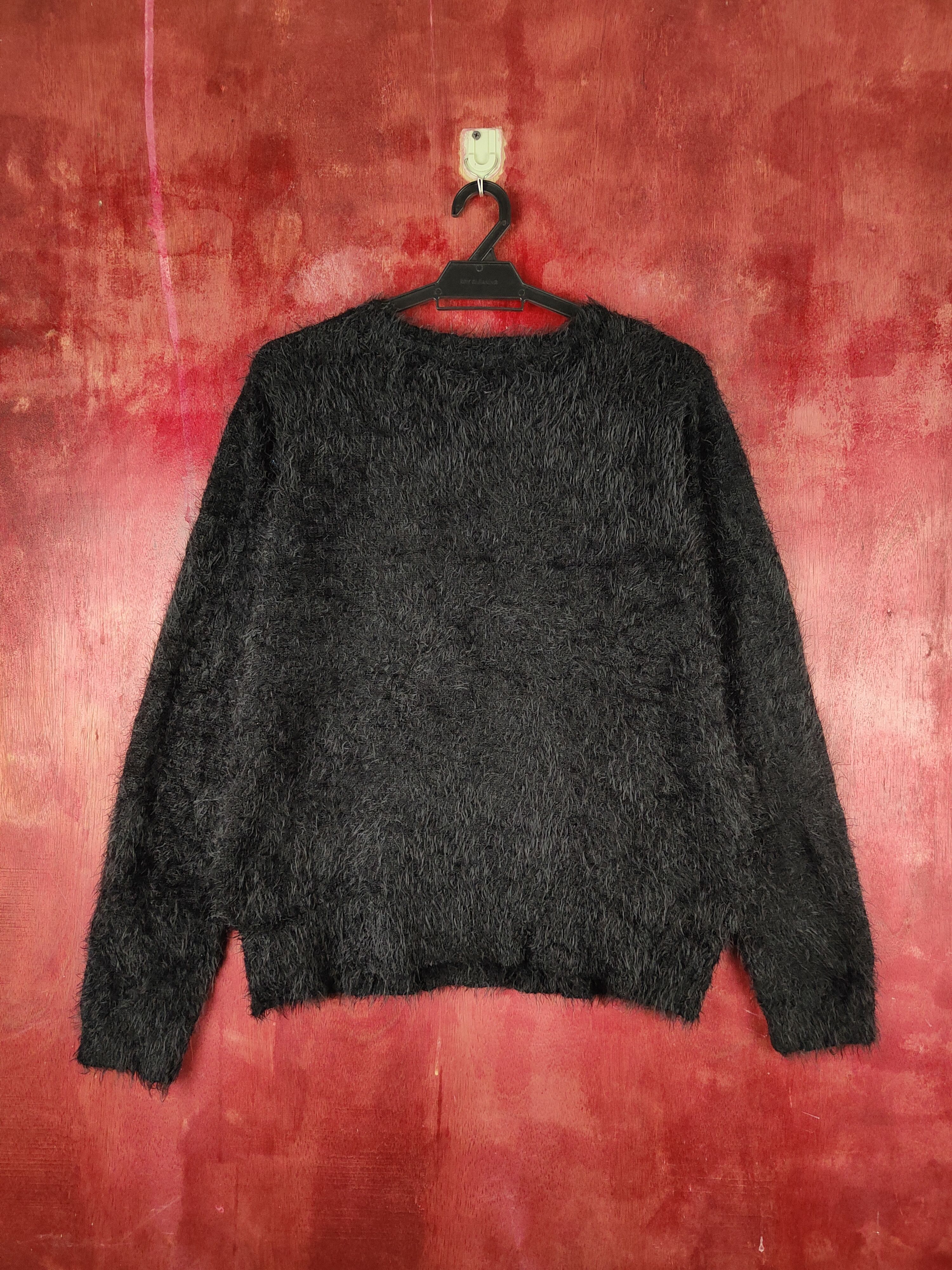 Japanese Brand × Vintage Avail Avantgarde Black Fur Mohair Knitwear Size L / US 10 / IT 46 - 7 Thumbnail