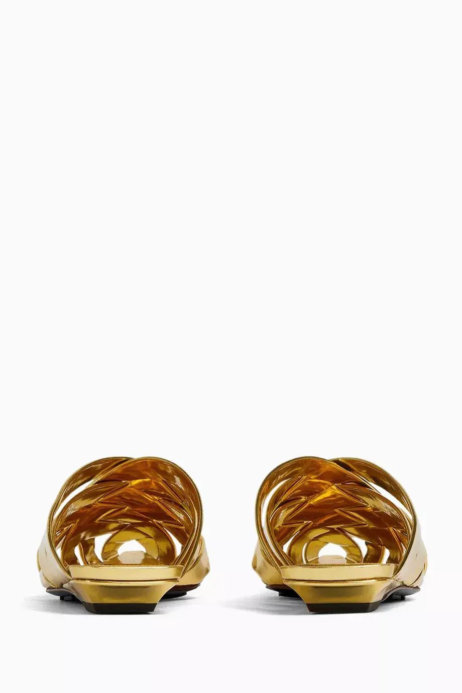 Bottega Veneta o1bcso1str0425 Alfie Slippers in Gold Size US 6 / IT 36 - 4 Thumbnail