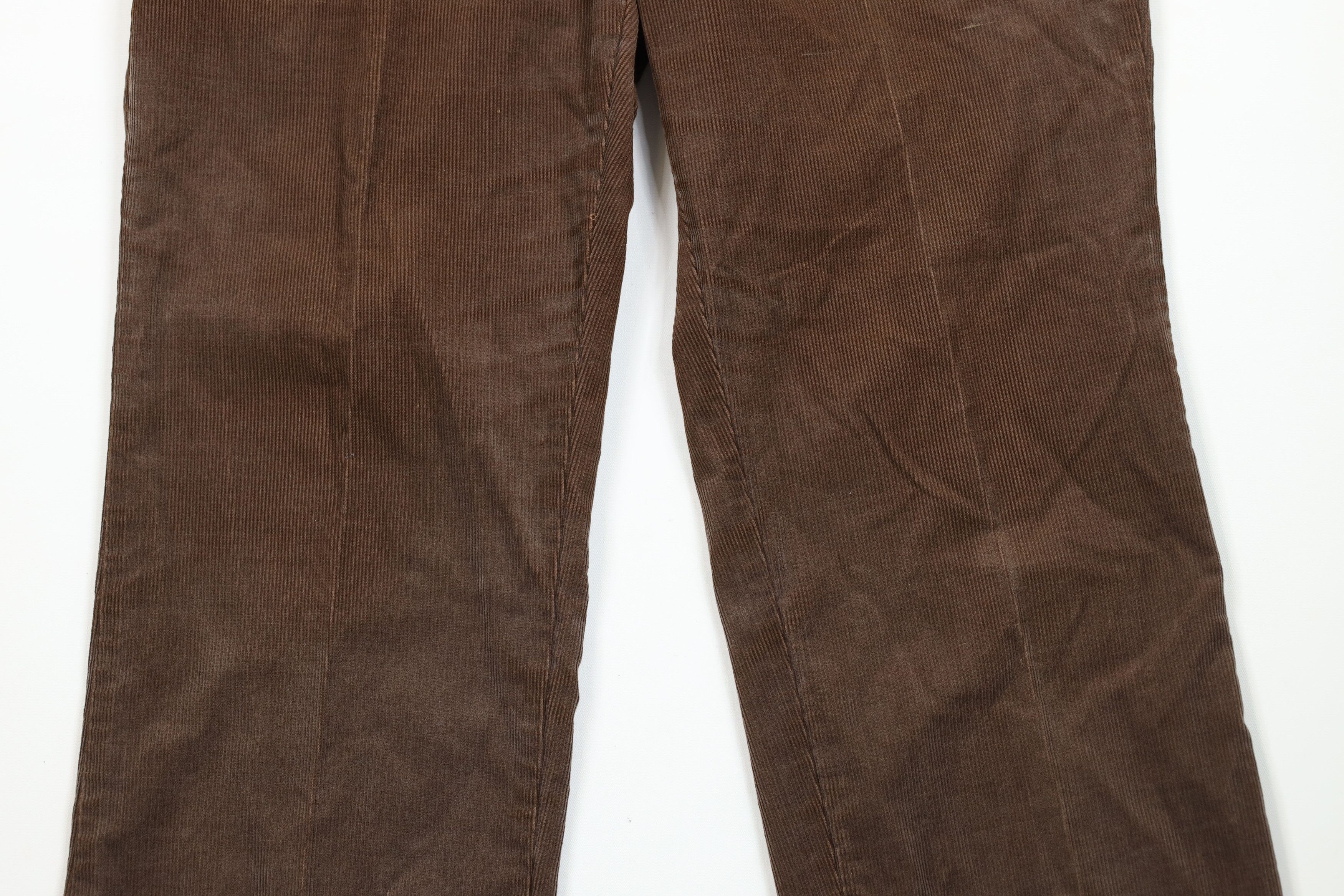 Big Mac Vintage 70s Big Mac Corduroy Wide Leg Chino Pants Brown USA Size US 32 / EU 48 - 3 Thumbnail
