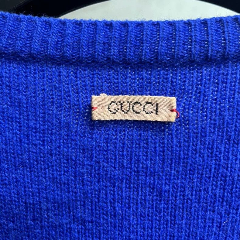 Gucci Gucci Blue classic logo striped printed pattern round-neck Size US S / EU 44-46 / 1 - 4 Thumbnail
