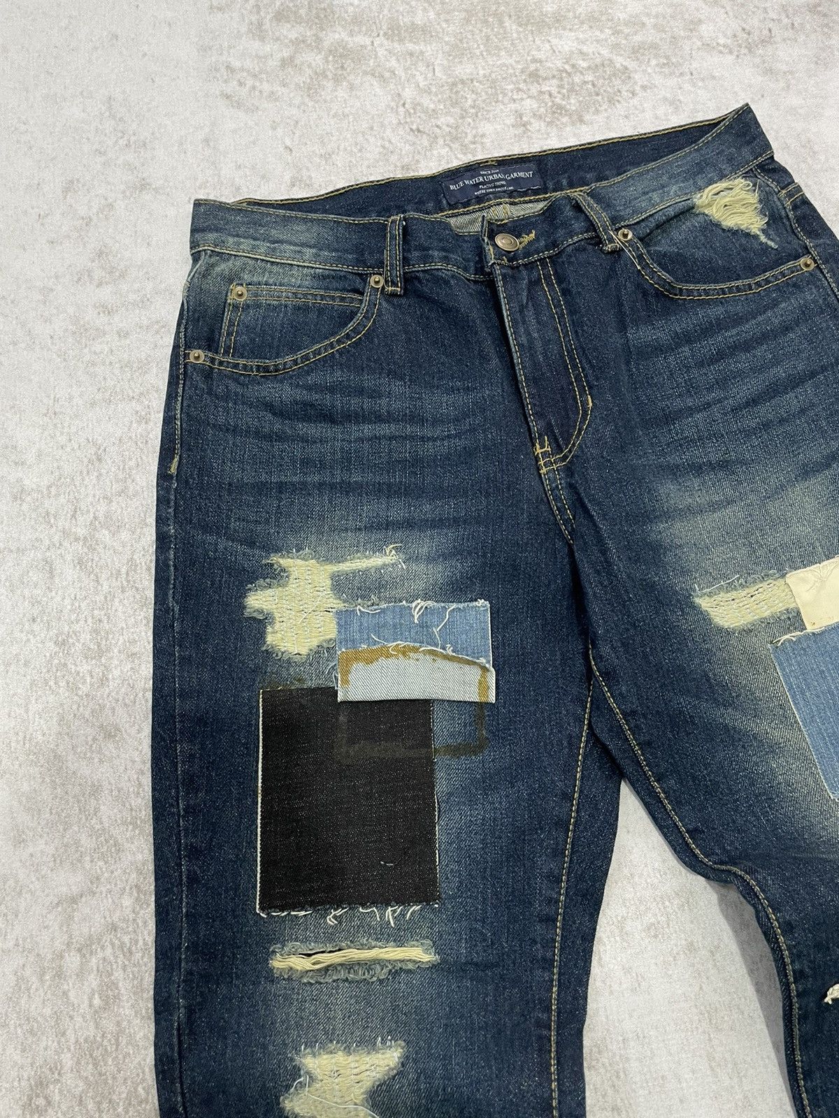 Hysteric Glamour × If Six Was Nine × Le Grande Bleu (L.G.B.) 2000s patchwork japan denim pants kapital style Size US 31 - 3 Thumbnail